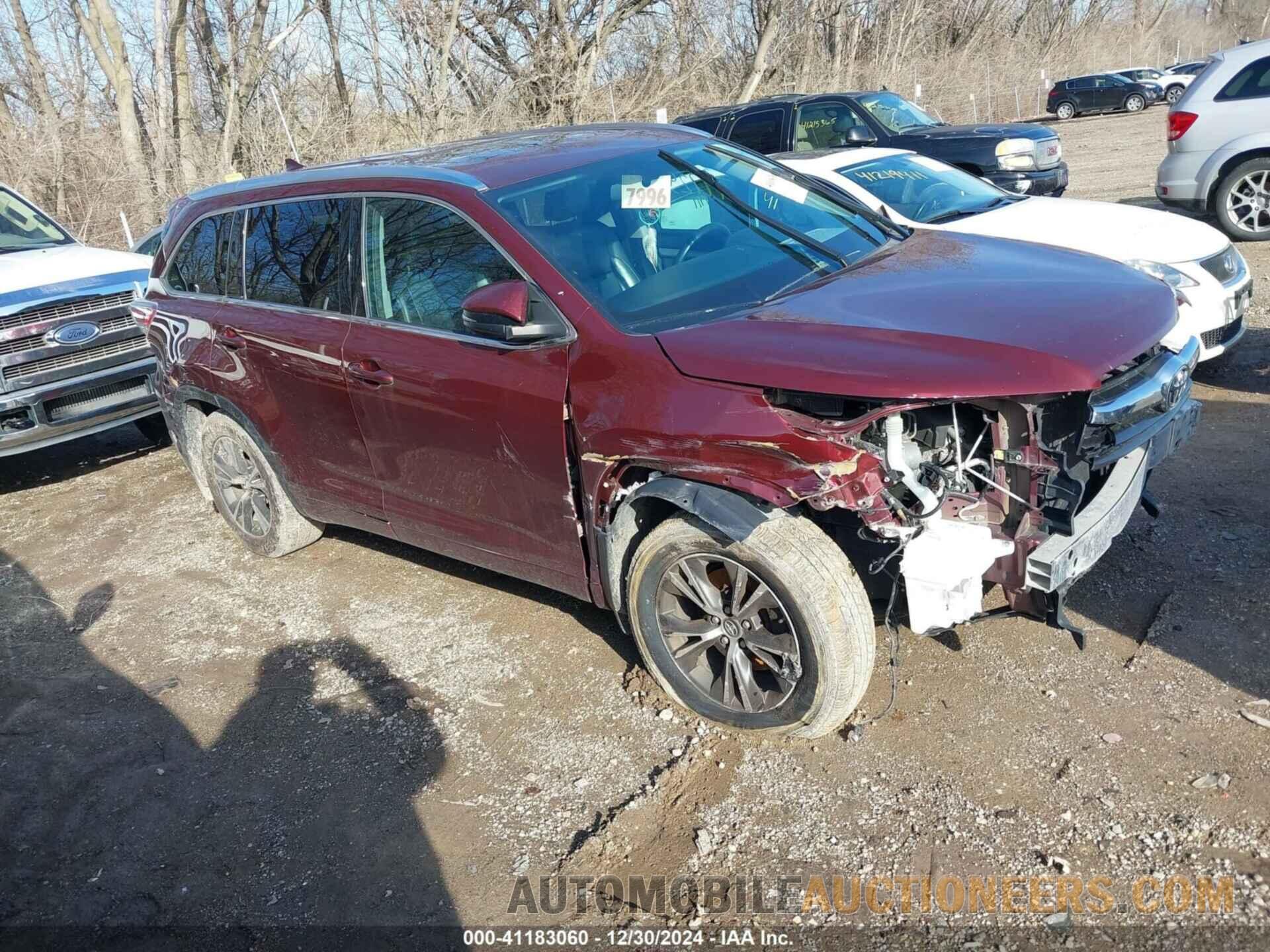 5TDJKRFH4GS353087 TOYOTA HIGHLANDER 2016