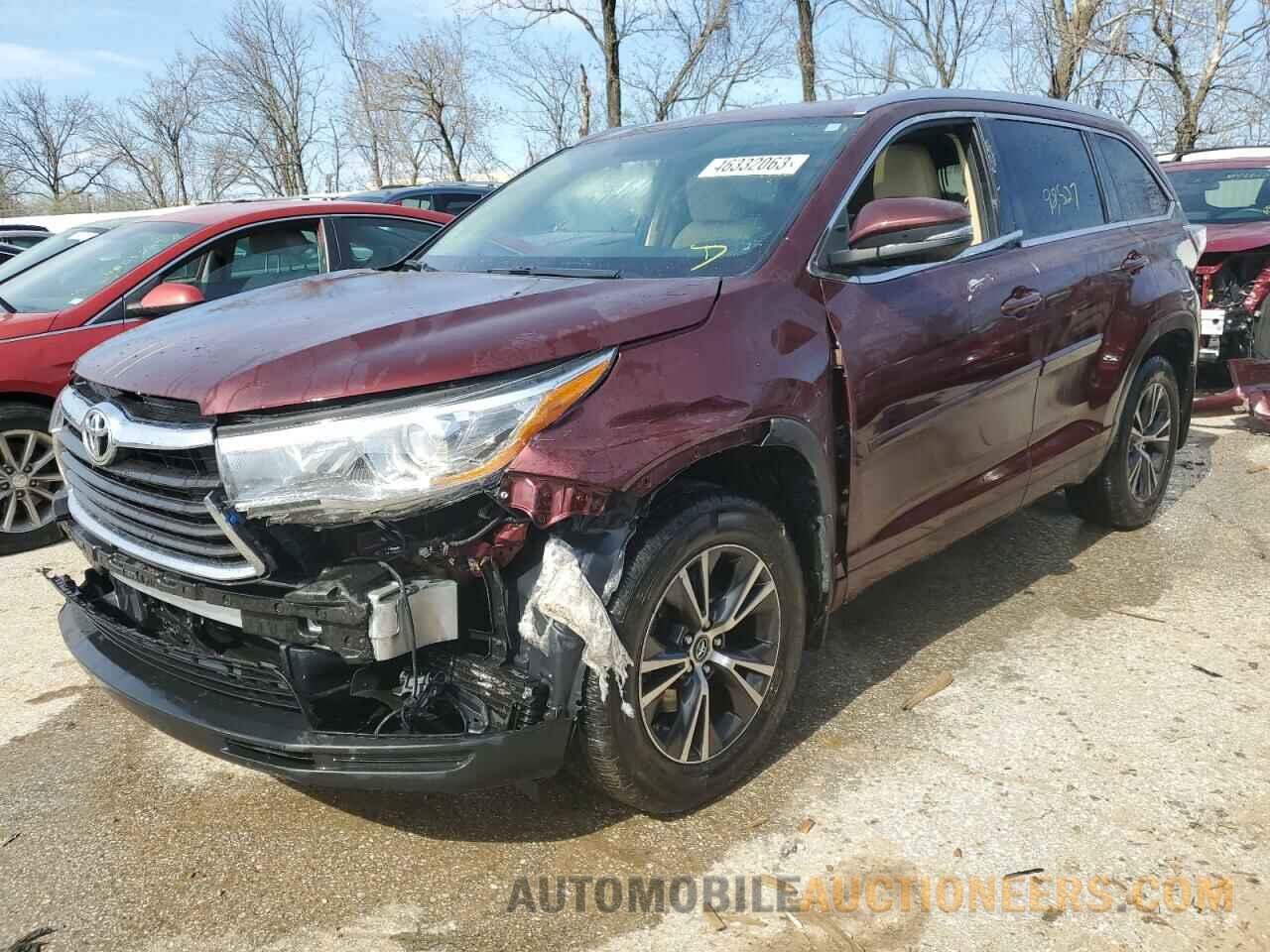 5TDJKRFH4GS353395 TOYOTA HIGHLANDER 2016