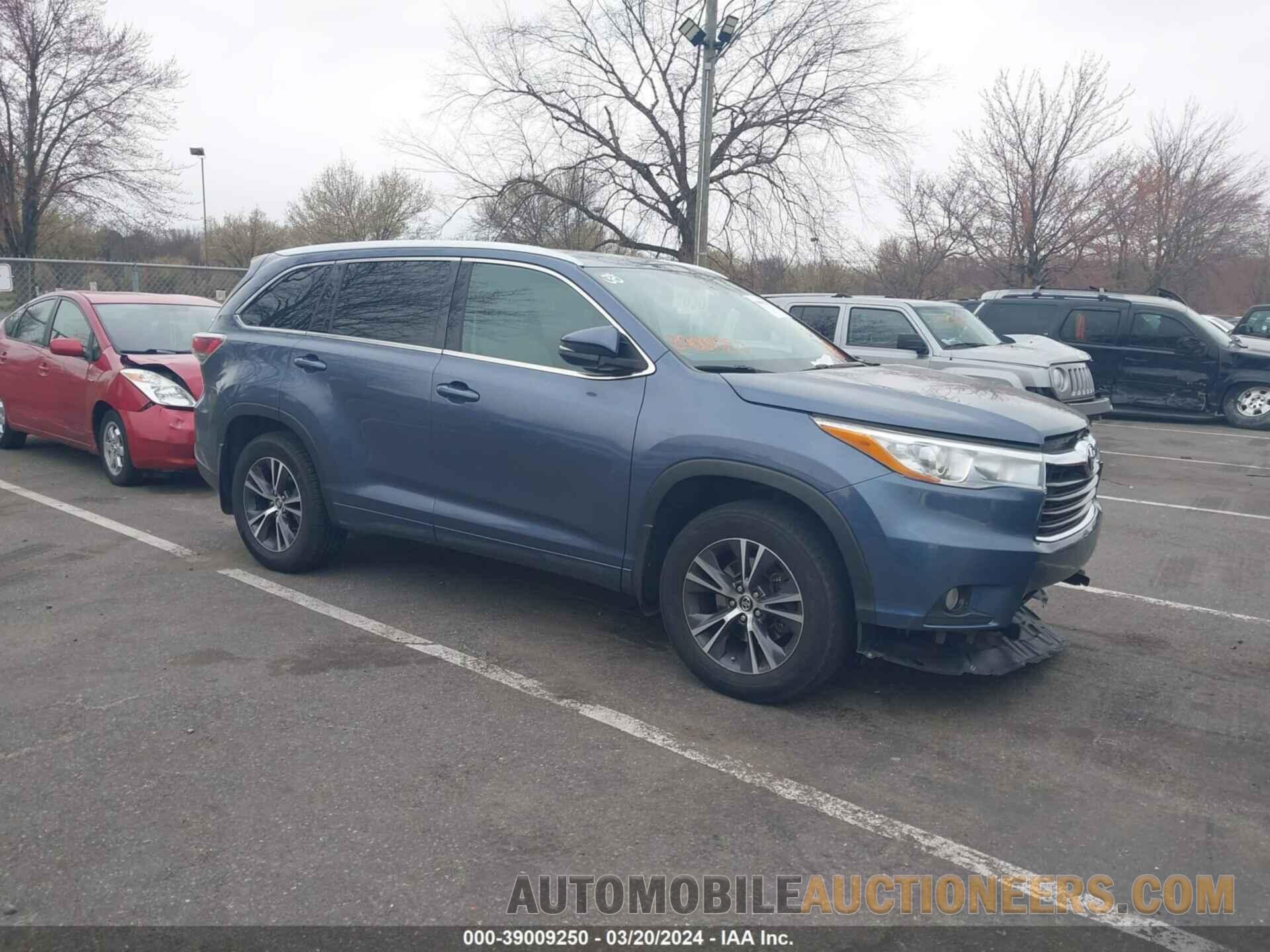 5TDJKRFH4GS502548 TOYOTA HIGHLANDER 2016