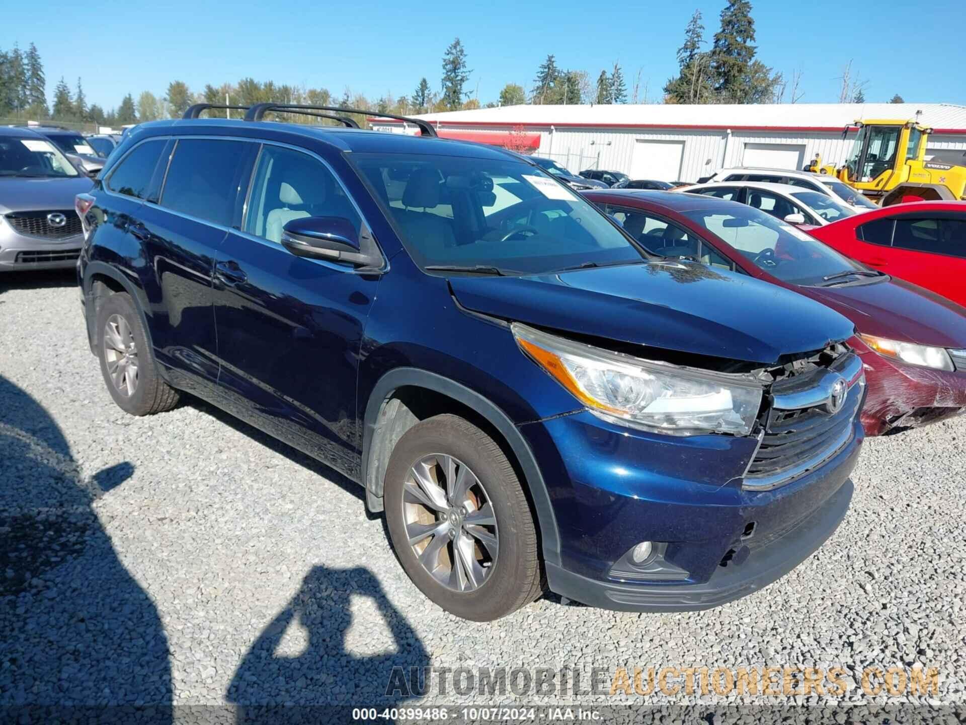 5TDJKRFH5FS084421 TOYOTA HIGHLANDER 2015