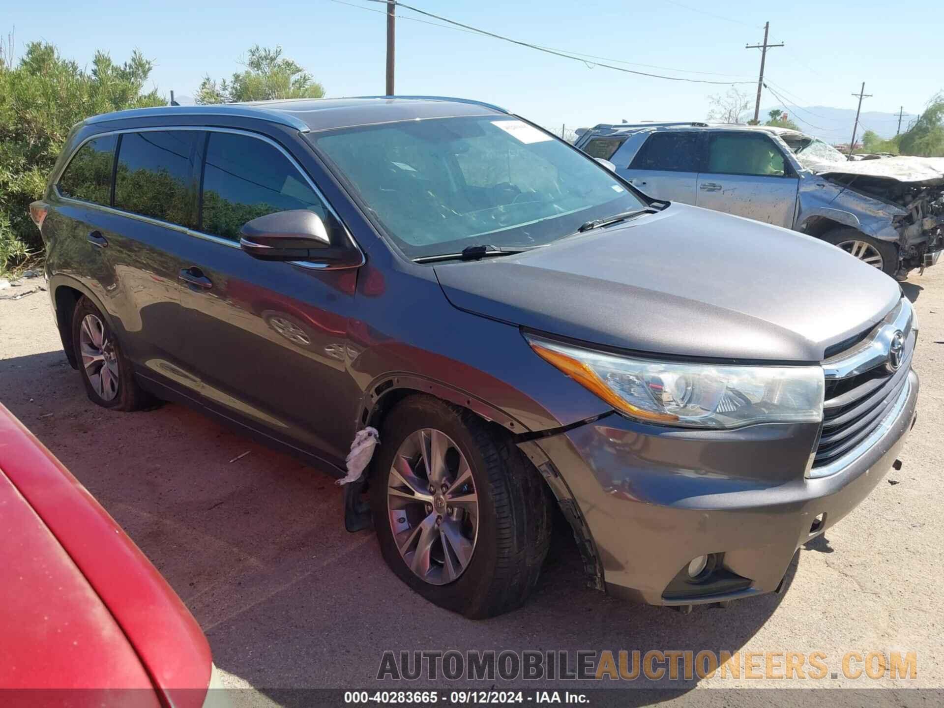 5TDJKRFH5FS193445 TOYOTA HIGHLANDER 2015