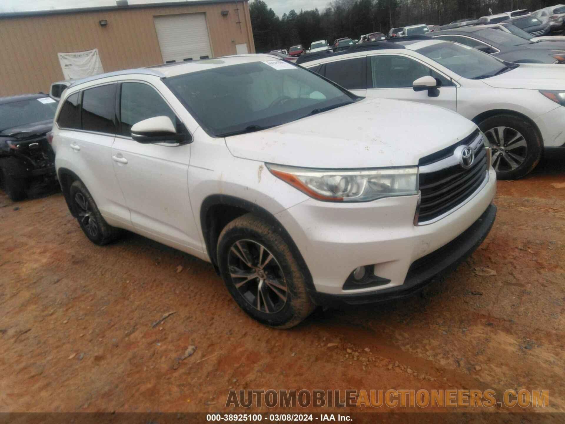 5TDJKRFH5GS237316 TOYOTA HIGHLANDER 2016