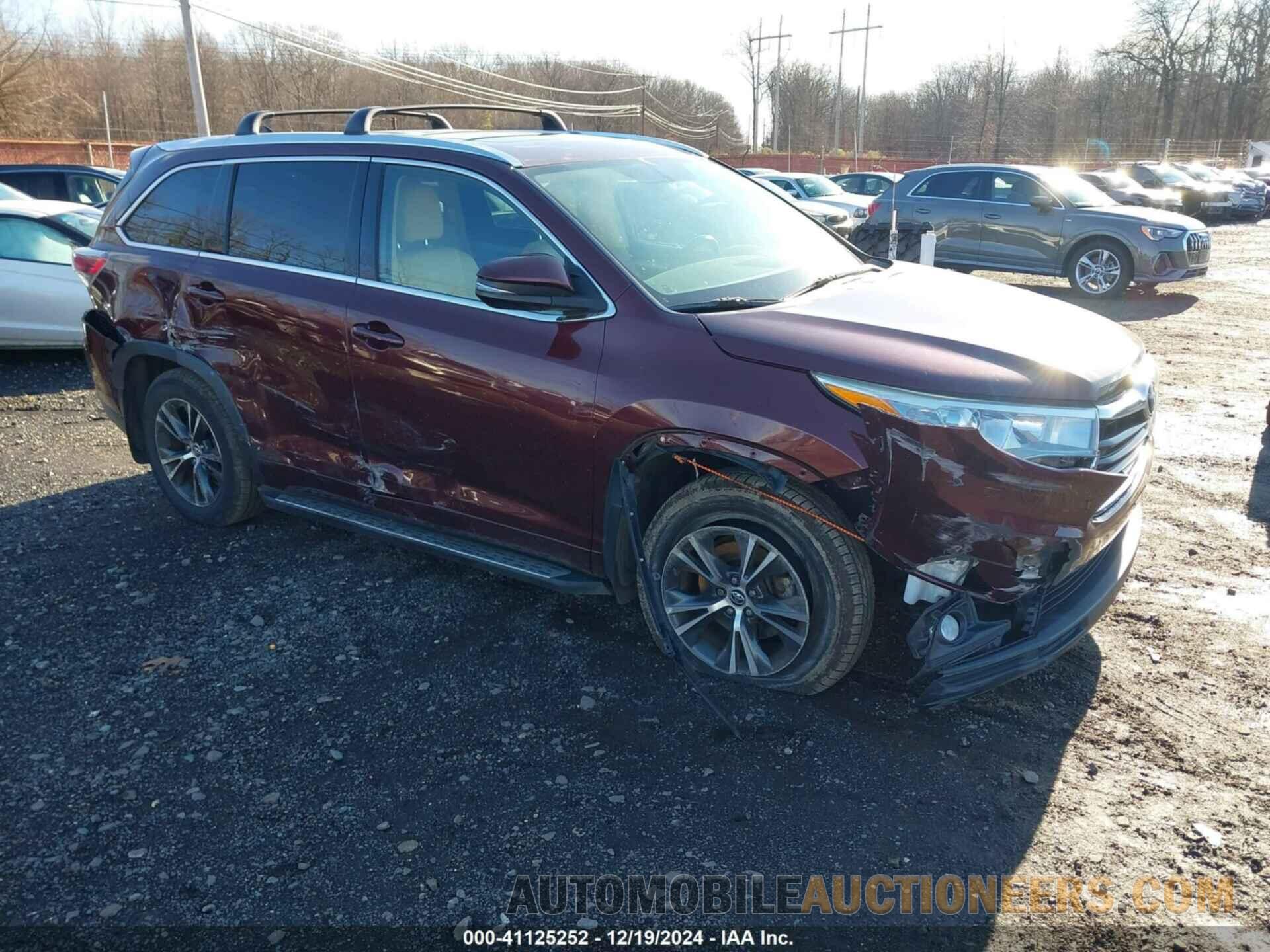 5TDJKRFH5GS246291 TOYOTA HIGHLANDER 2016