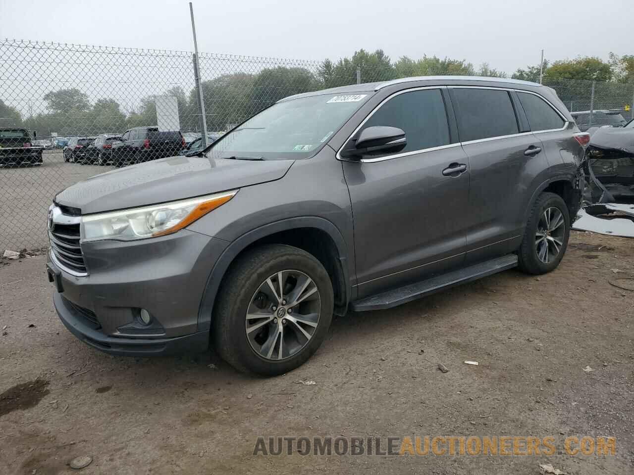 5TDJKRFH5GS264158 TOYOTA HIGHLANDER 2016