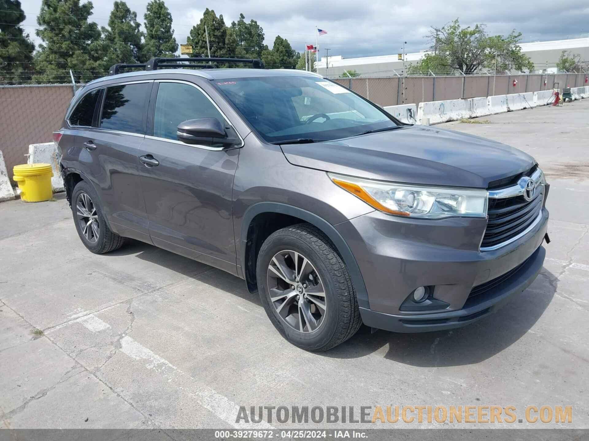 5TDJKRFH5GS267254 TOYOTA HIGHLANDER 2016