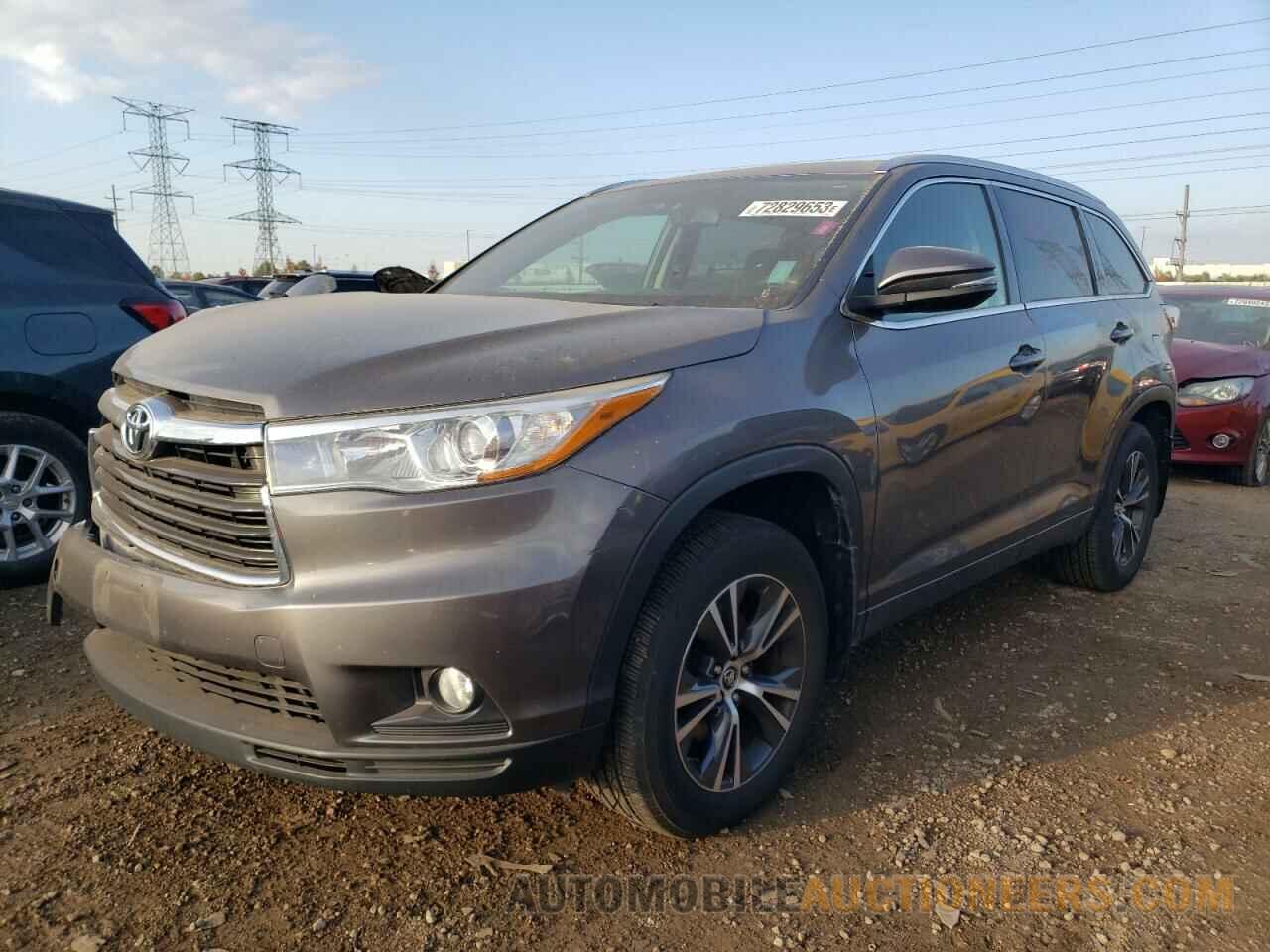 5TDJKRFH5GS274320 TOYOTA HIGHLANDER 2016