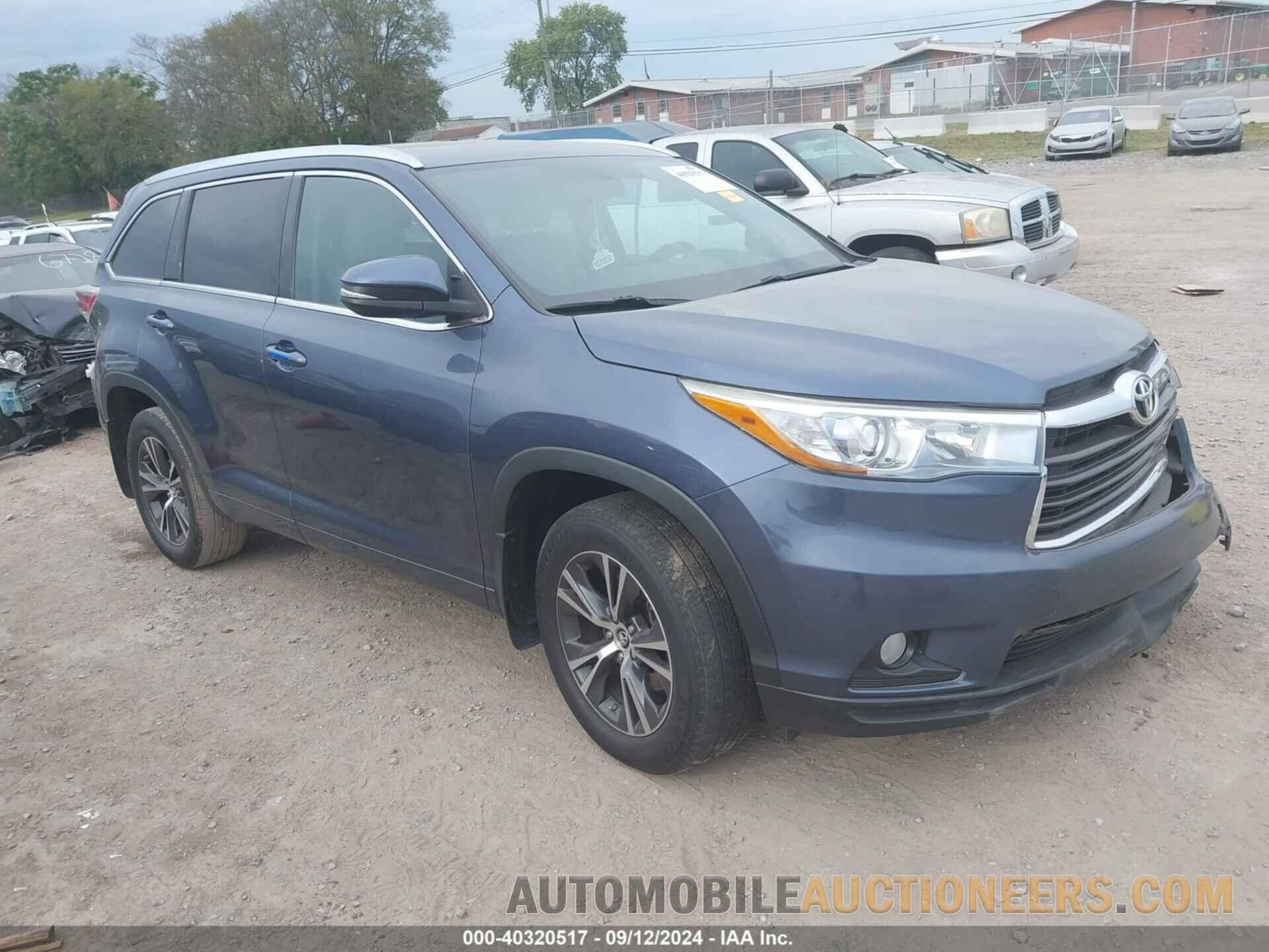 5TDJKRFH5GS276472 TOYOTA HIGHLANDER 2016