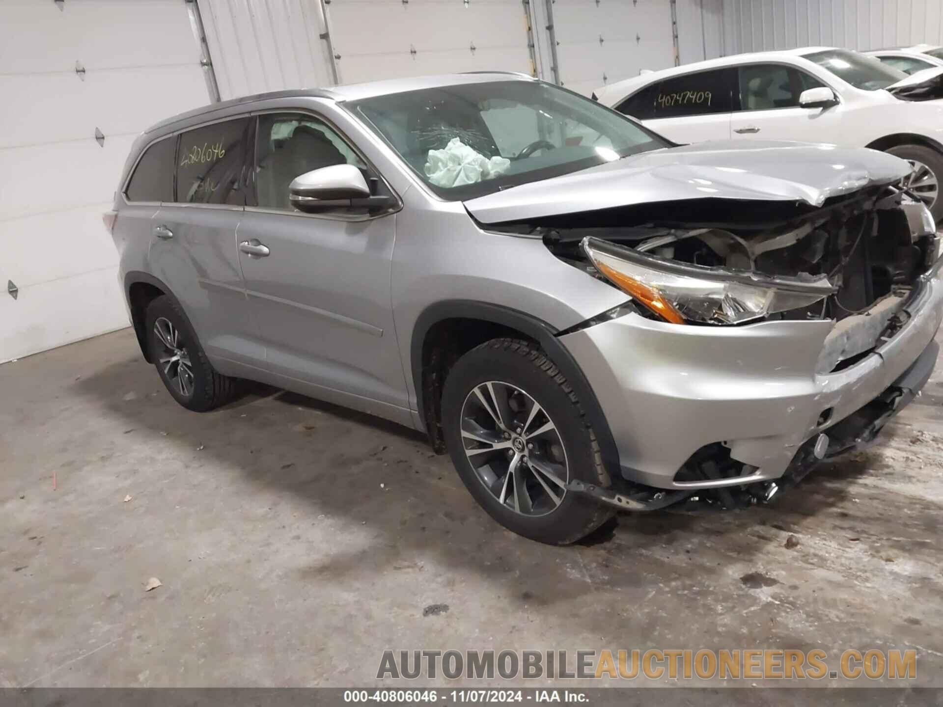 5TDJKRFH5GS287634 TOYOTA HIGHLANDER 2016