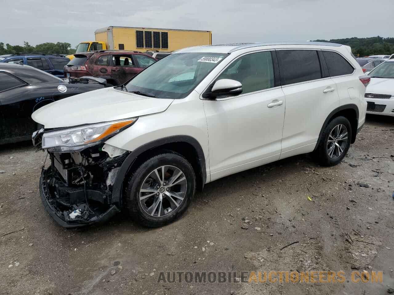 5TDJKRFH5GS300012 TOYOTA HIGHLANDER 2016