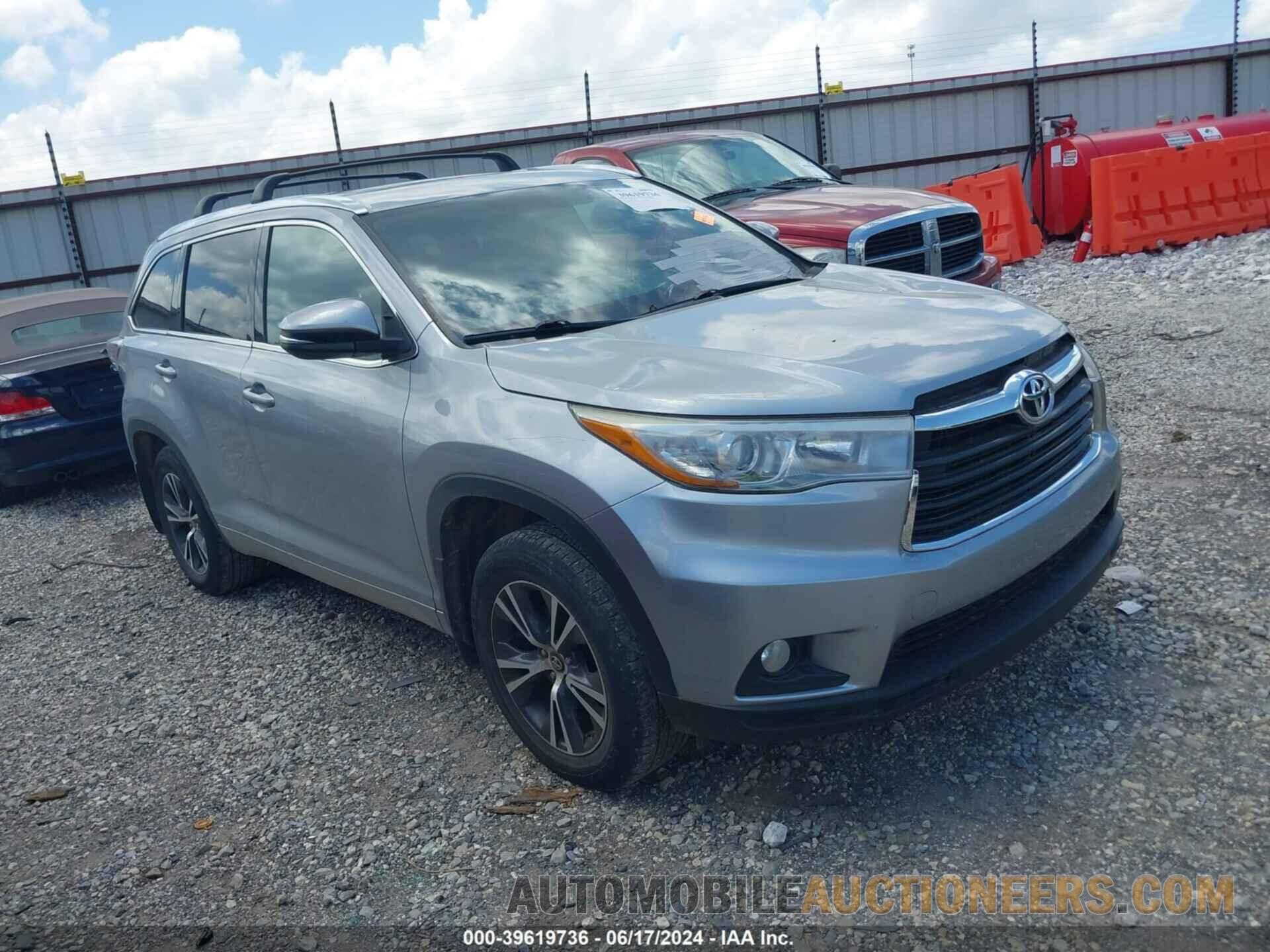 5TDJKRFH5GS300480 TOYOTA HIGHLANDER 2016