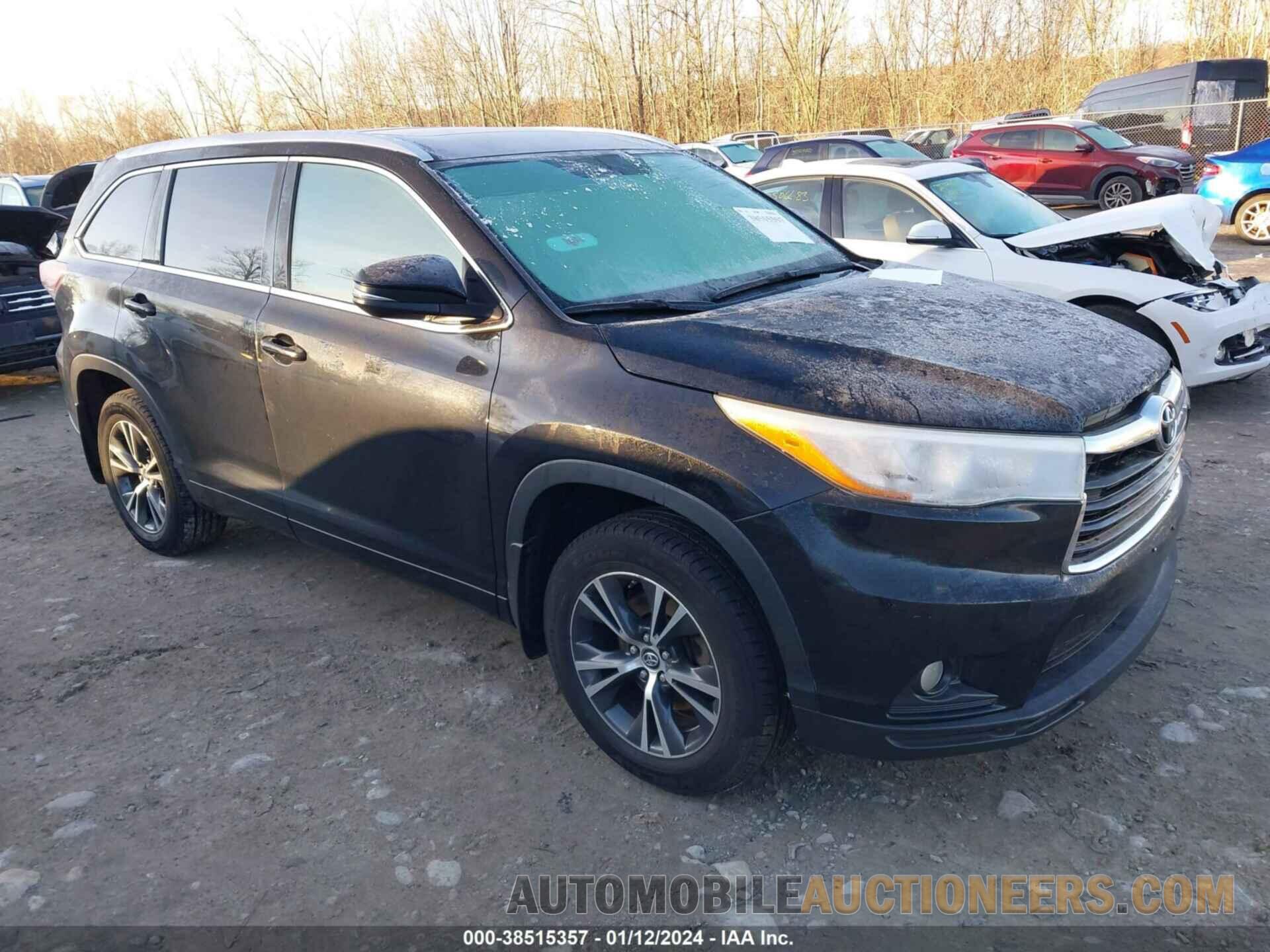 5TDJKRFH5GS302794 TOYOTA HIGHLANDER 2016