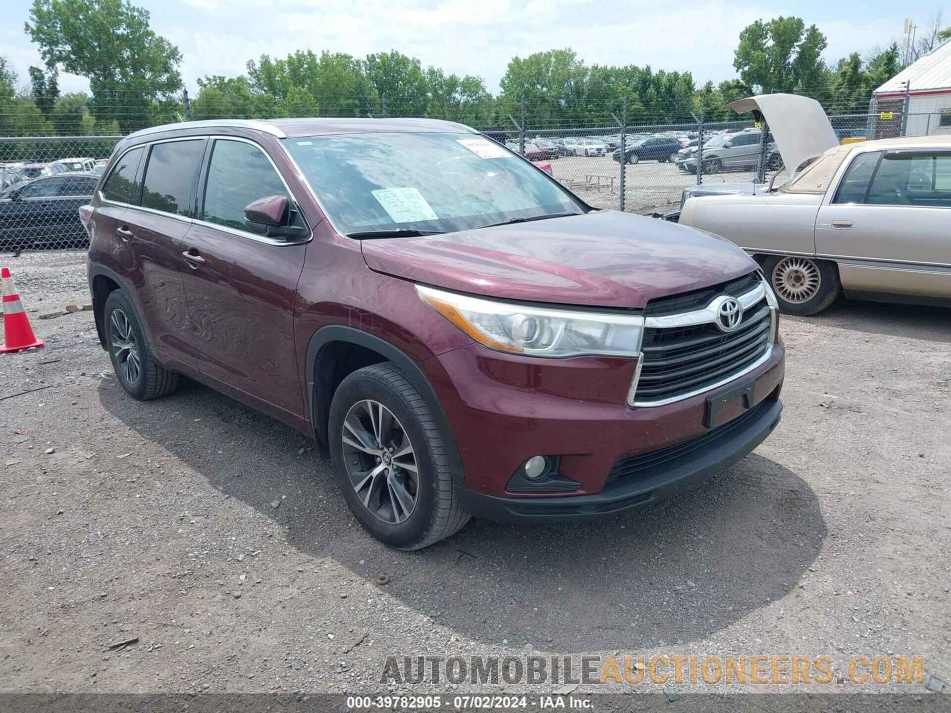 5TDJKRFH5GS308417 TOYOTA HIGHLANDER 2016