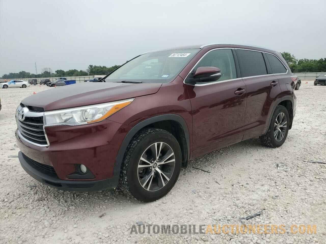 5TDJKRFH5GS311012 TOYOTA HIGHLANDER 2016