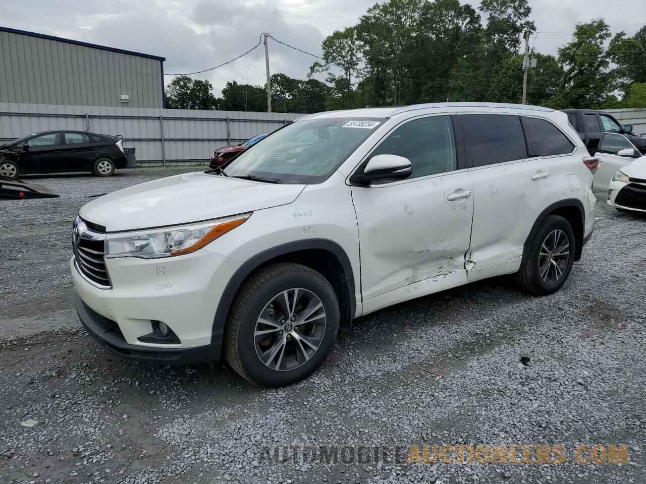 5TDJKRFH5GS312841 TOYOTA HIGHLANDER 2016