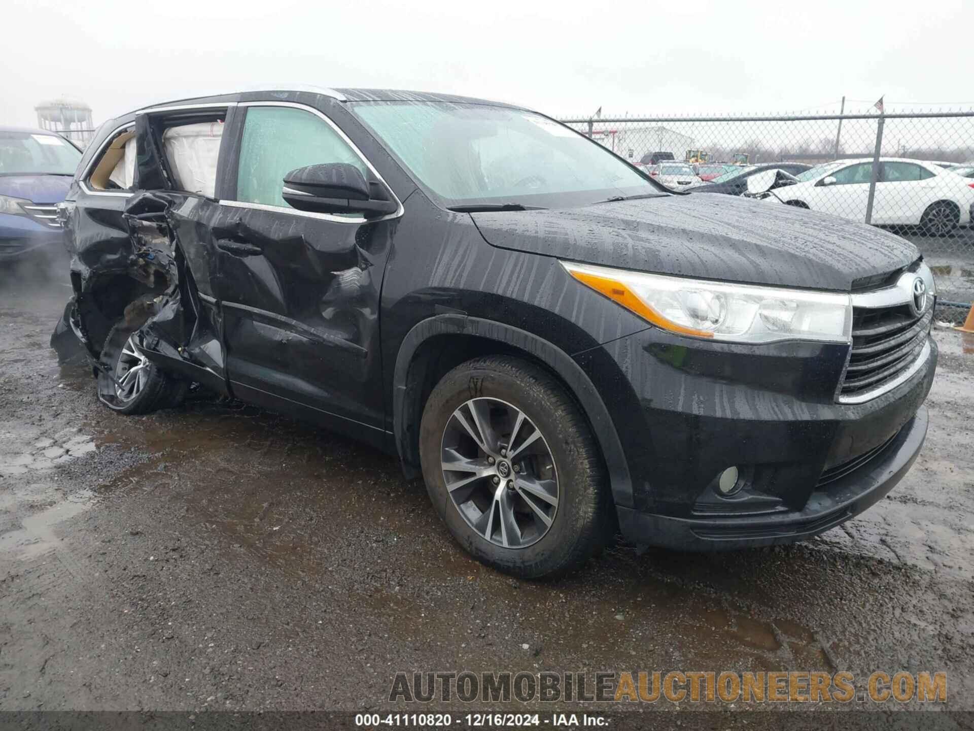 5TDJKRFH5GS338730 TOYOTA HIGHLANDER 2016