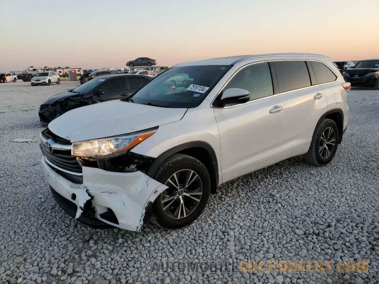 5TDJKRFH5GS345841 TOYOTA HIGHLANDER 2016