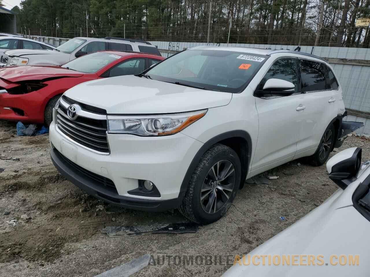 5TDJKRFH5GS345967 TOYOTA HIGHLANDER 2016