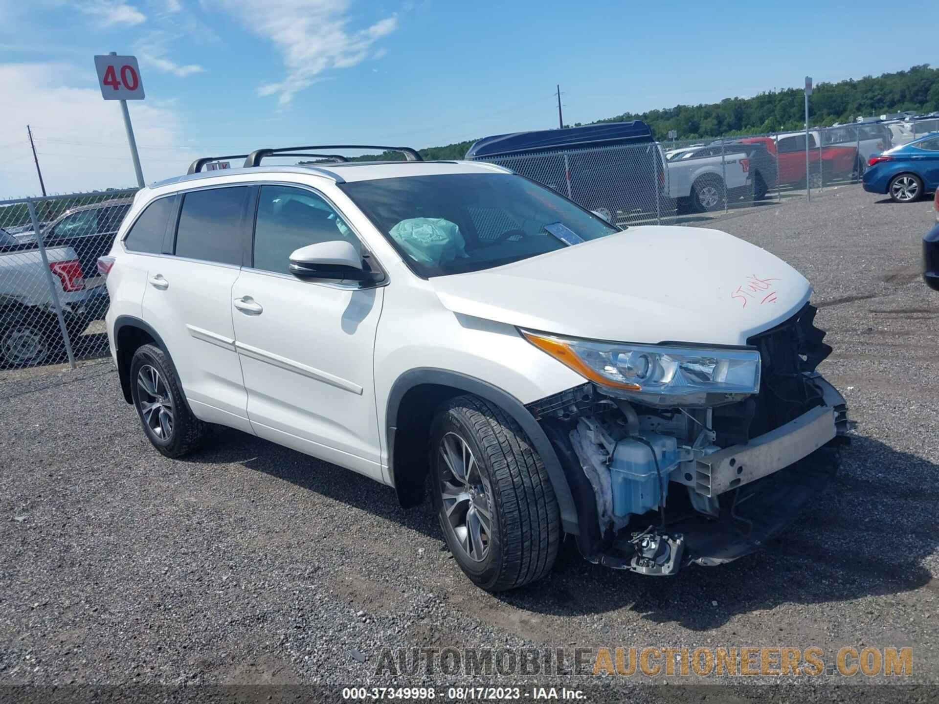 5TDJKRFH5GS348478 TOYOTA HIGHLANDER 2016