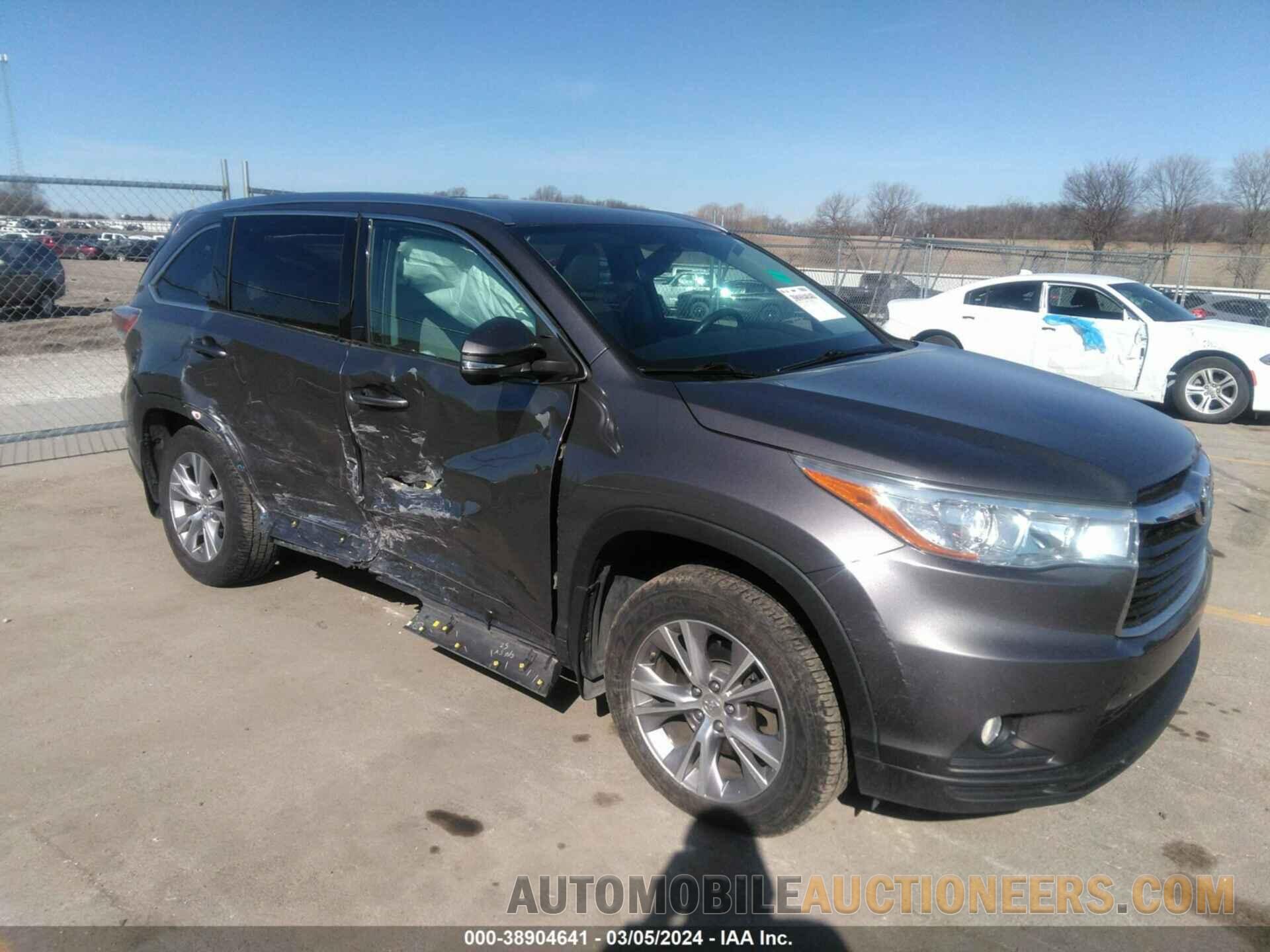 5TDJKRFH6FS089949 TOYOTA HIGHLANDER 2015