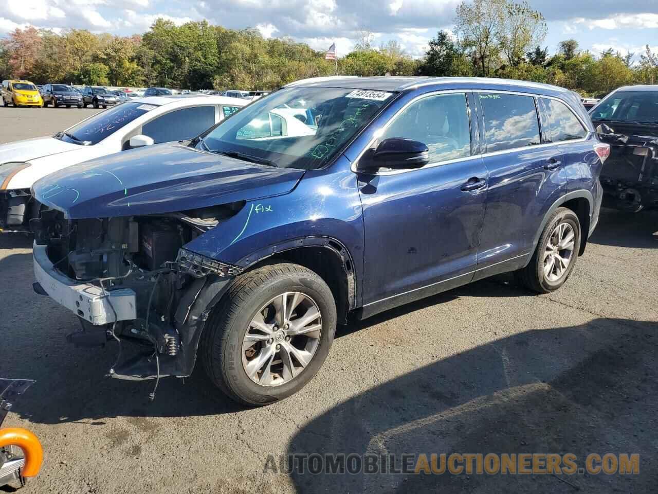 5TDJKRFH6FS096870 TOYOTA HIGHLANDER 2015