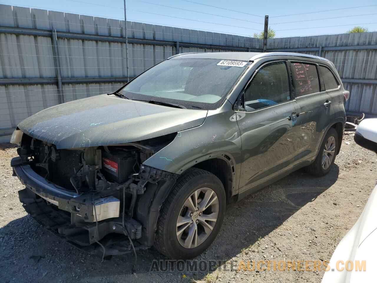 5TDJKRFH6FS118382 TOYOTA HIGHLANDER 2015