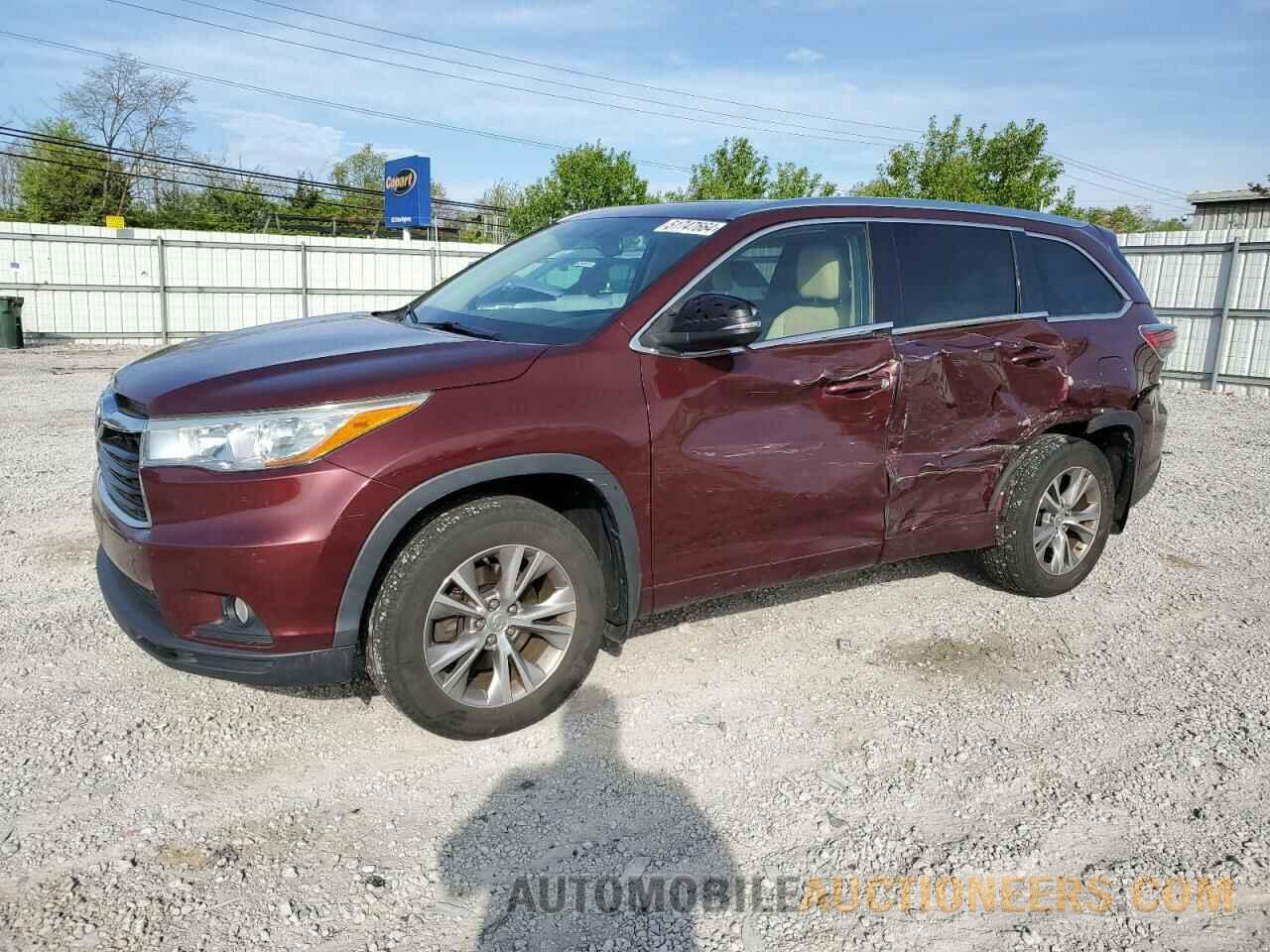 5TDJKRFH6FS133206 TOYOTA HIGHLANDER 2015