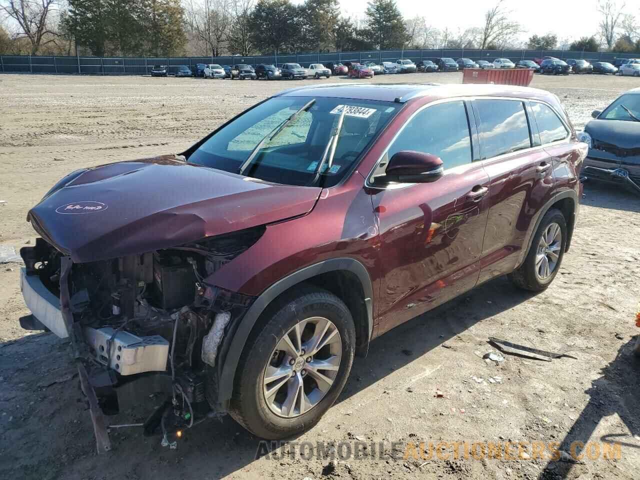 5TDJKRFH6FS149017 TOYOTA HIGHLANDER 2015