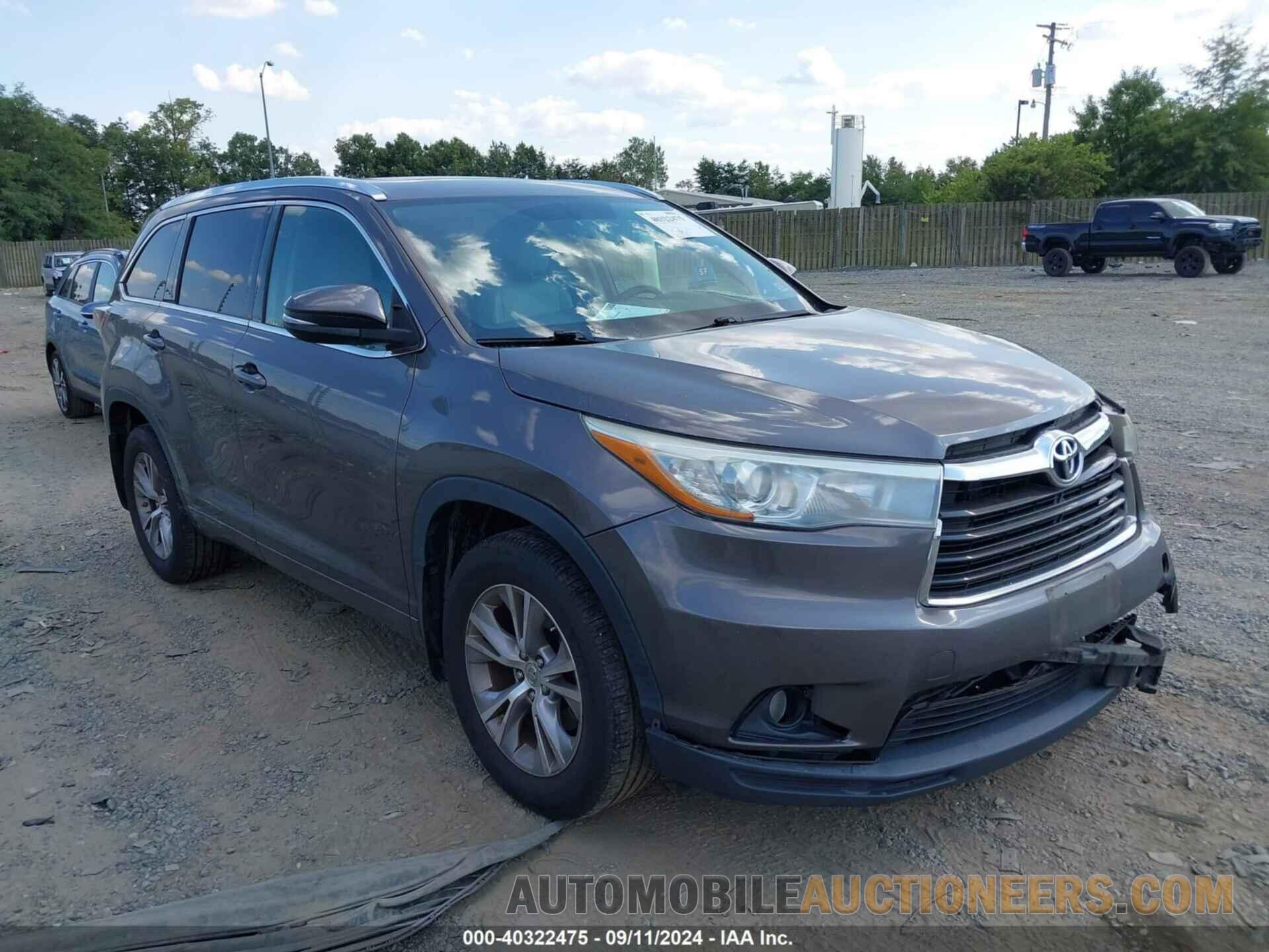 5TDJKRFH6FS159613 TOYOTA HIGHLANDER 2015