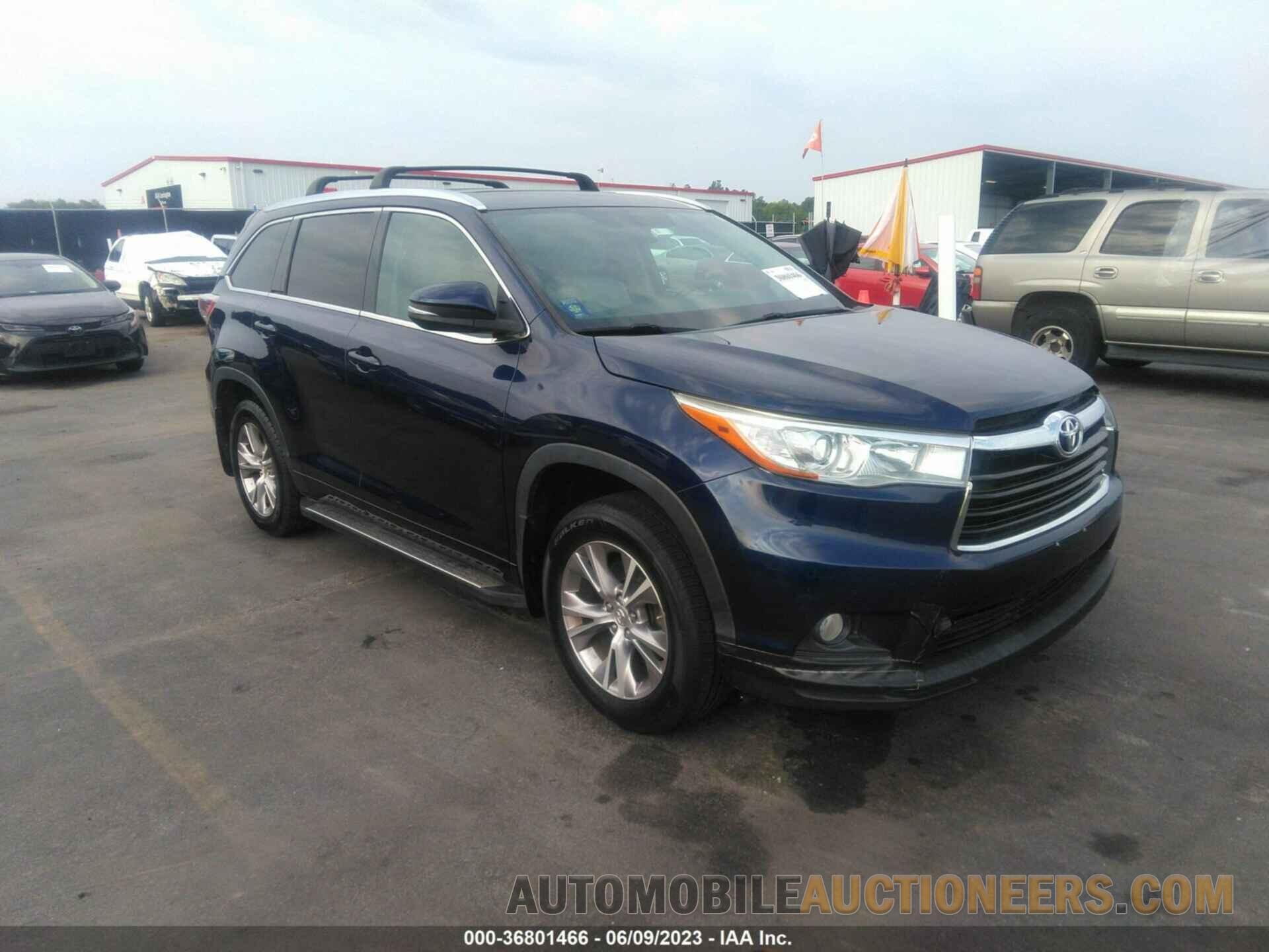 5TDJKRFH6FS167033 TOYOTA HIGHLANDER 2015