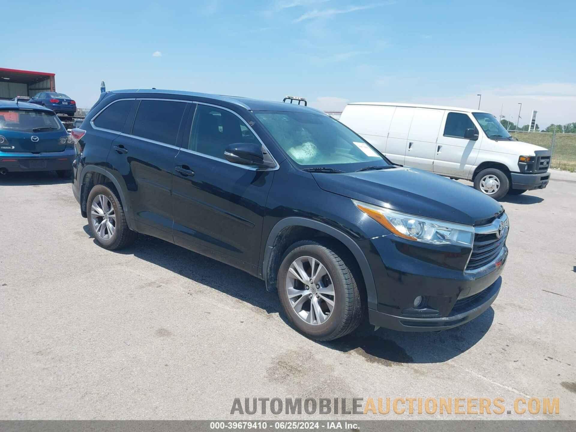 5TDJKRFH6FS167596 TOYOTA HIGHLANDER 2015