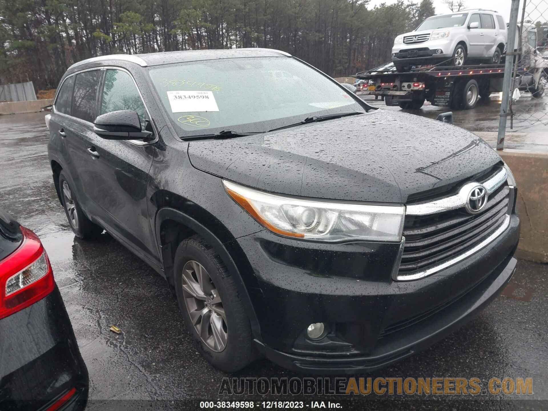 5TDJKRFH6FS173642 TOYOTA HIGHLANDER 2015