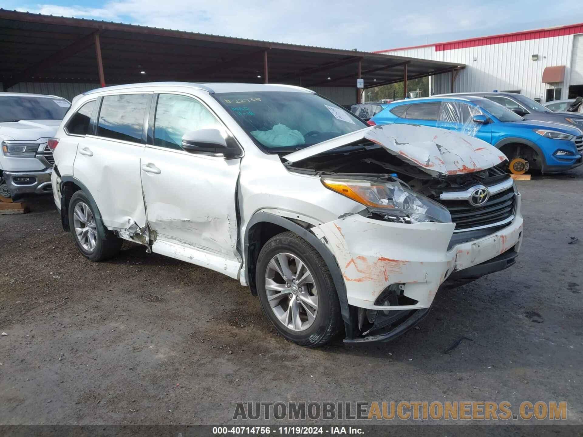 5TDJKRFH6FS190215 TOYOTA HIGHLANDER 2015