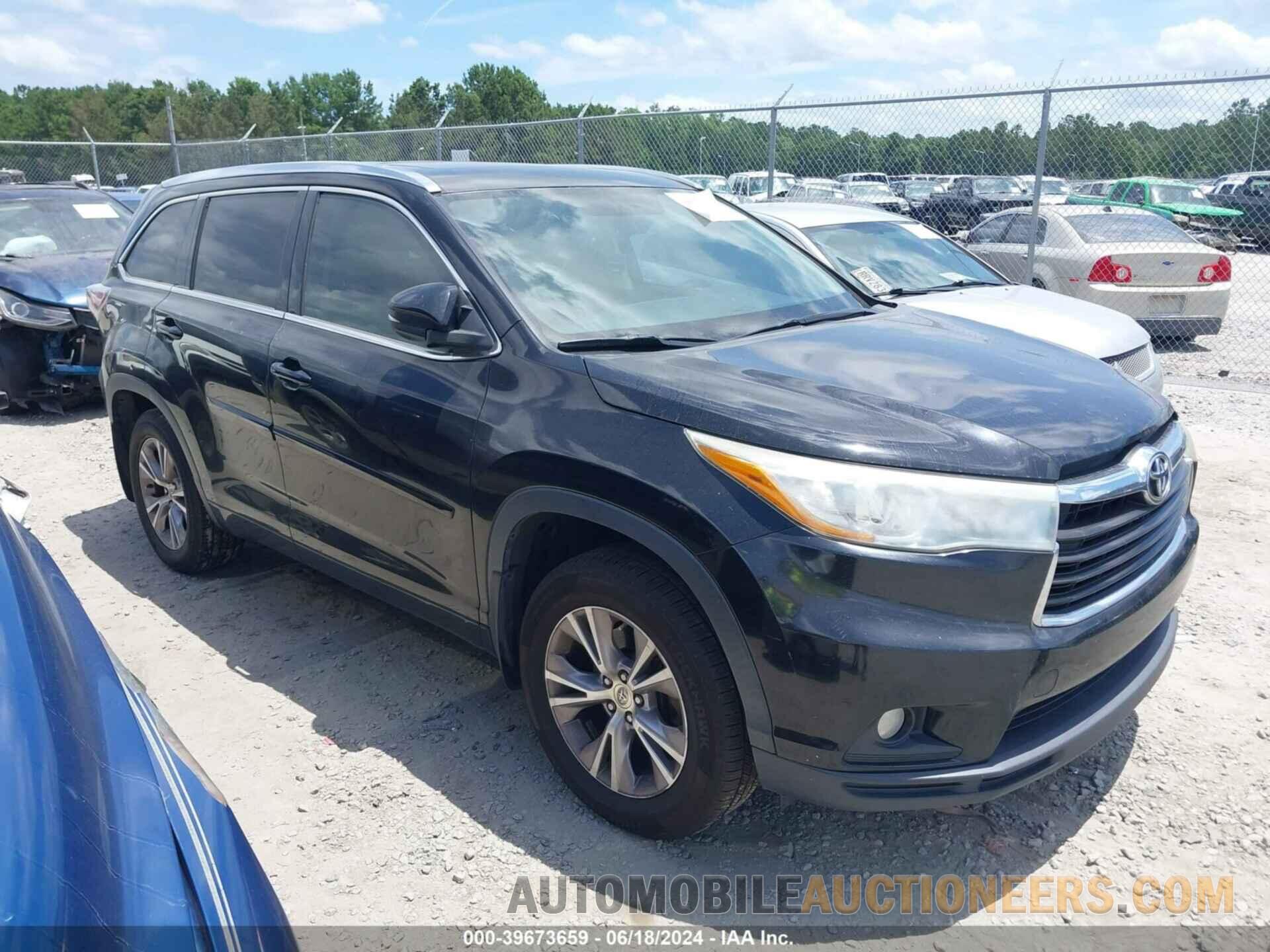 5TDJKRFH6FS221348 TOYOTA HIGHLANDER 2015