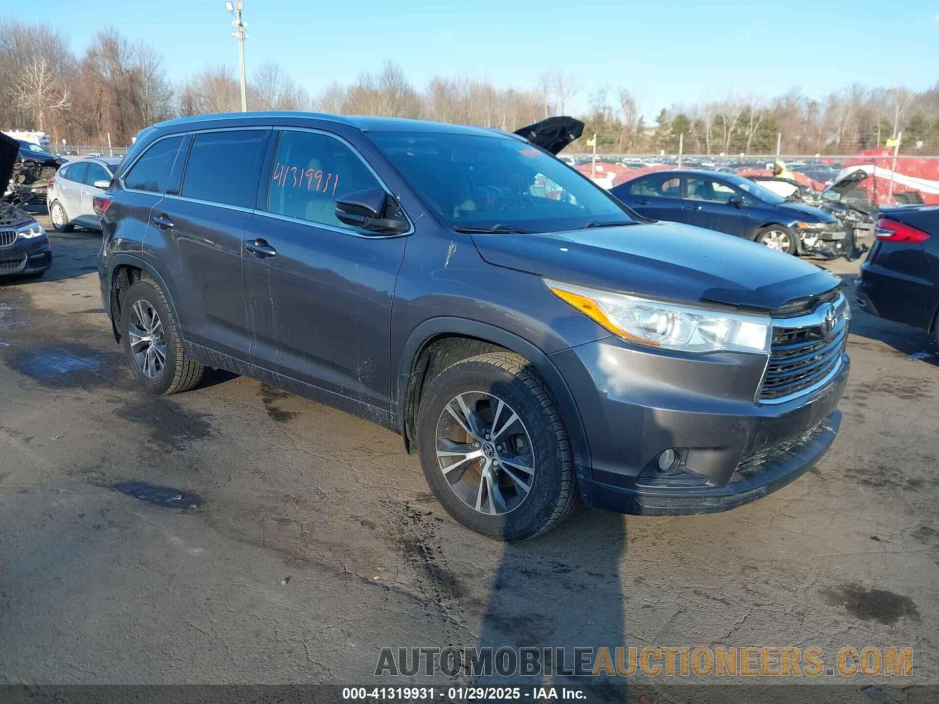 5TDJKRFH6GS224820 TOYOTA HIGHLANDER 2016