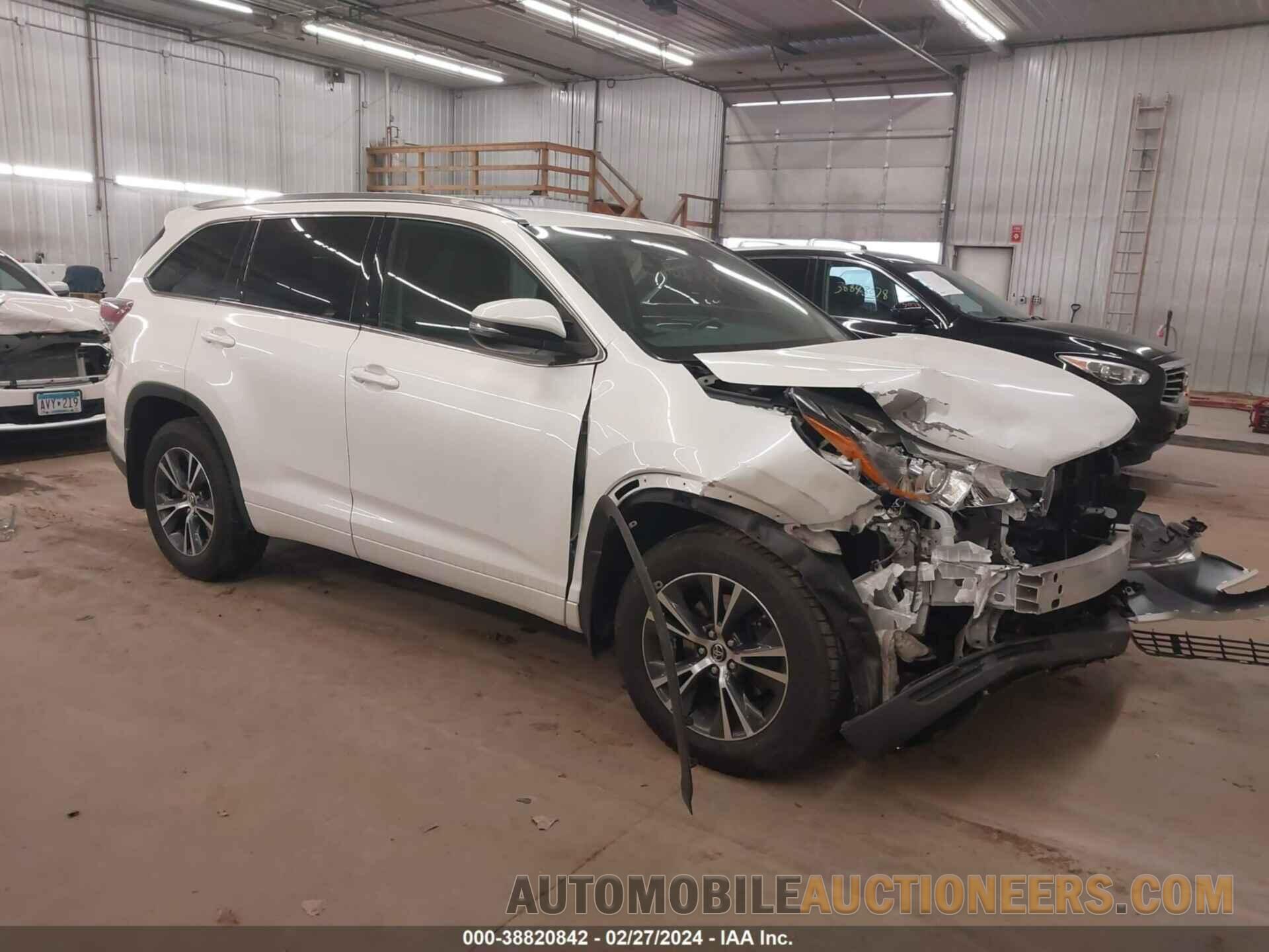 5TDJKRFH6GS236000 TOYOTA HIGHLANDER 2016