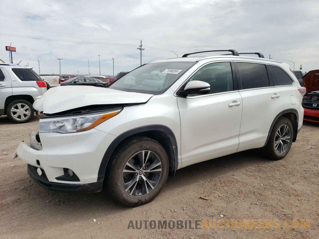 5TDJKRFH6GS241455 TOYOTA HIGHLANDER 2016