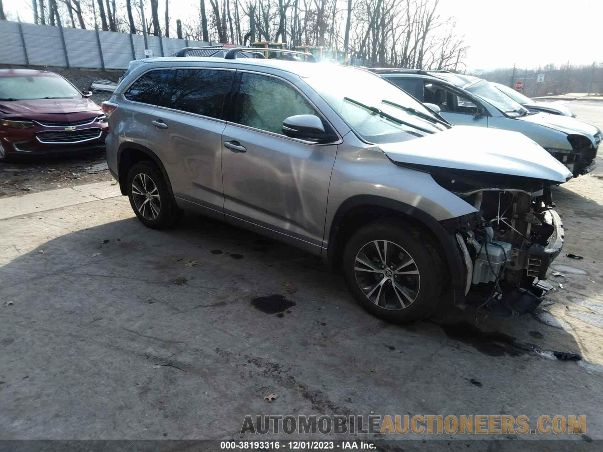 5TDJKRFH6GS254562 TOYOTA HIGHLANDER 2016