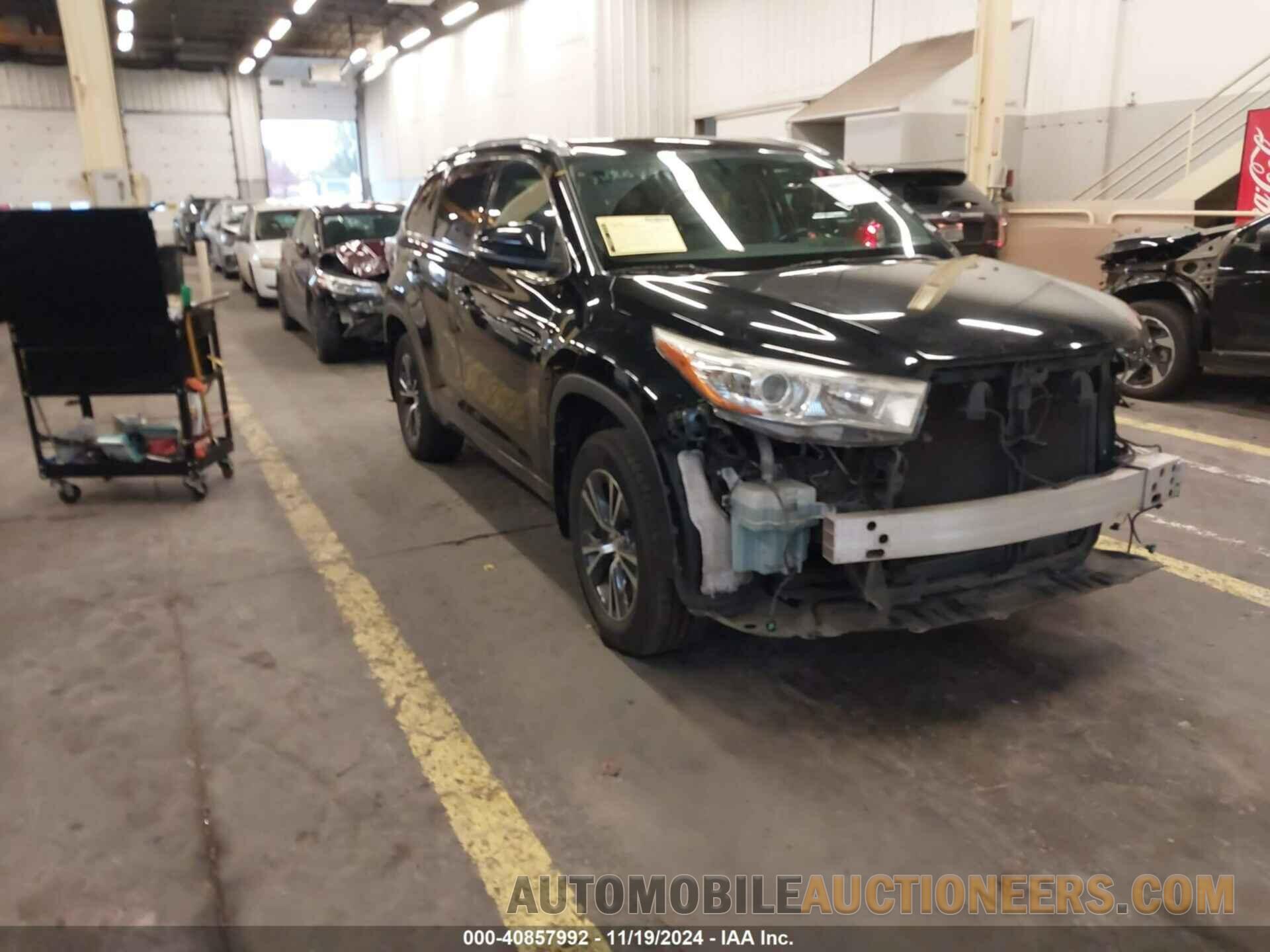 5TDJKRFH6GS257607 TOYOTA HIGHLANDER 2016