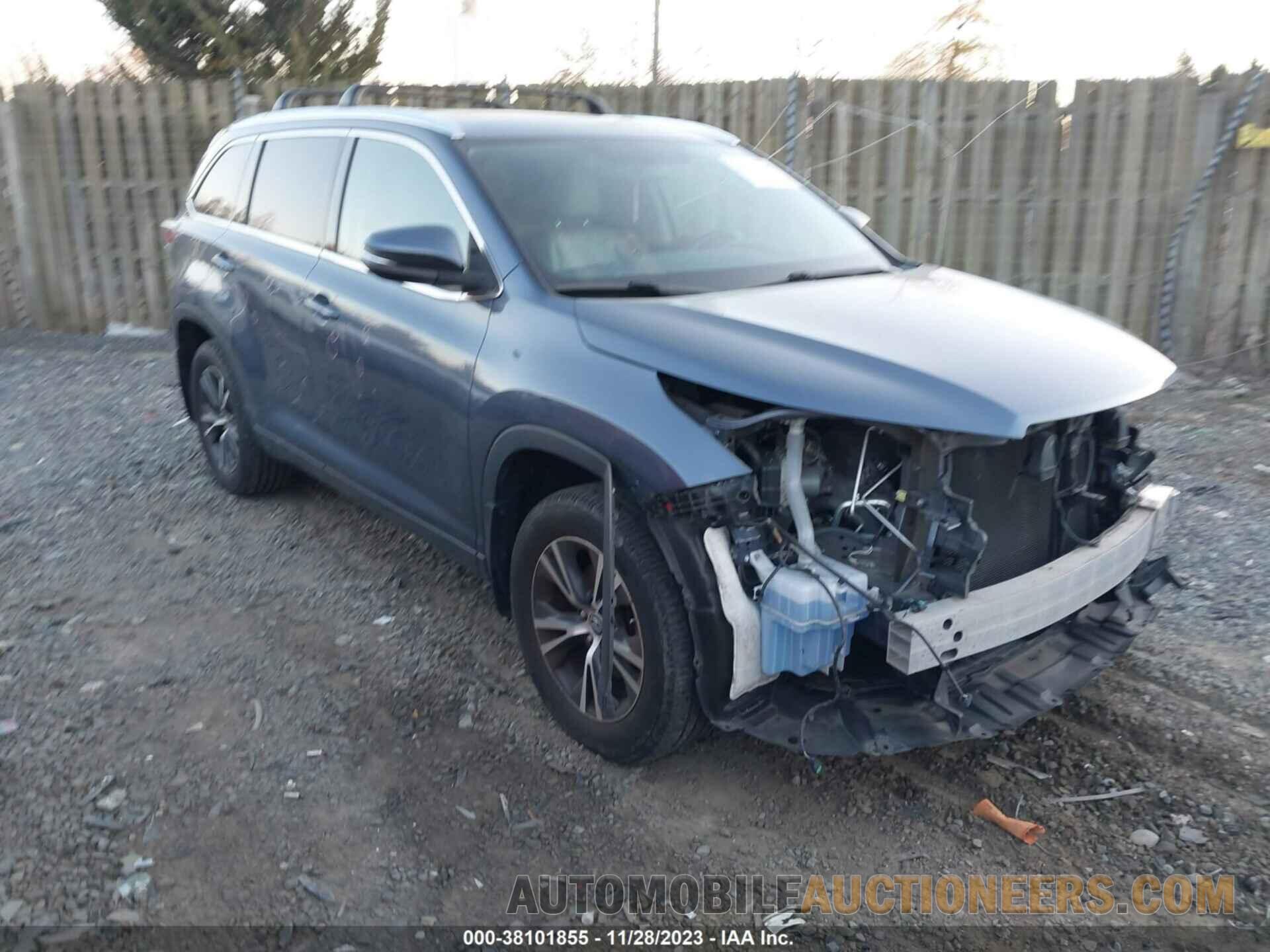 5TDJKRFH6GS264363 TOYOTA HIGHLANDER 2016