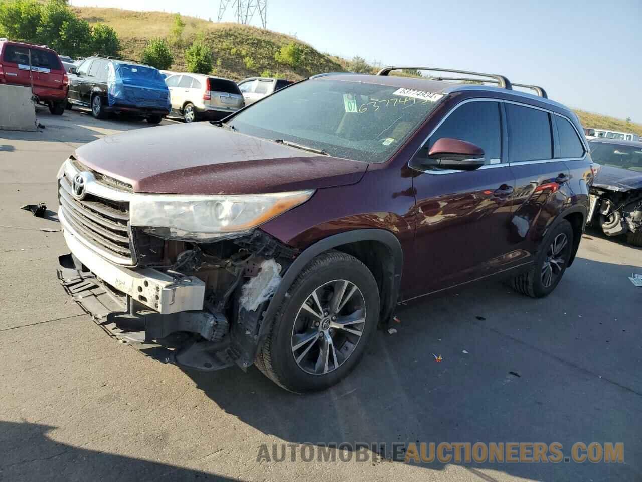 5TDJKRFH6GS278635 TOYOTA HIGHLANDER 2016