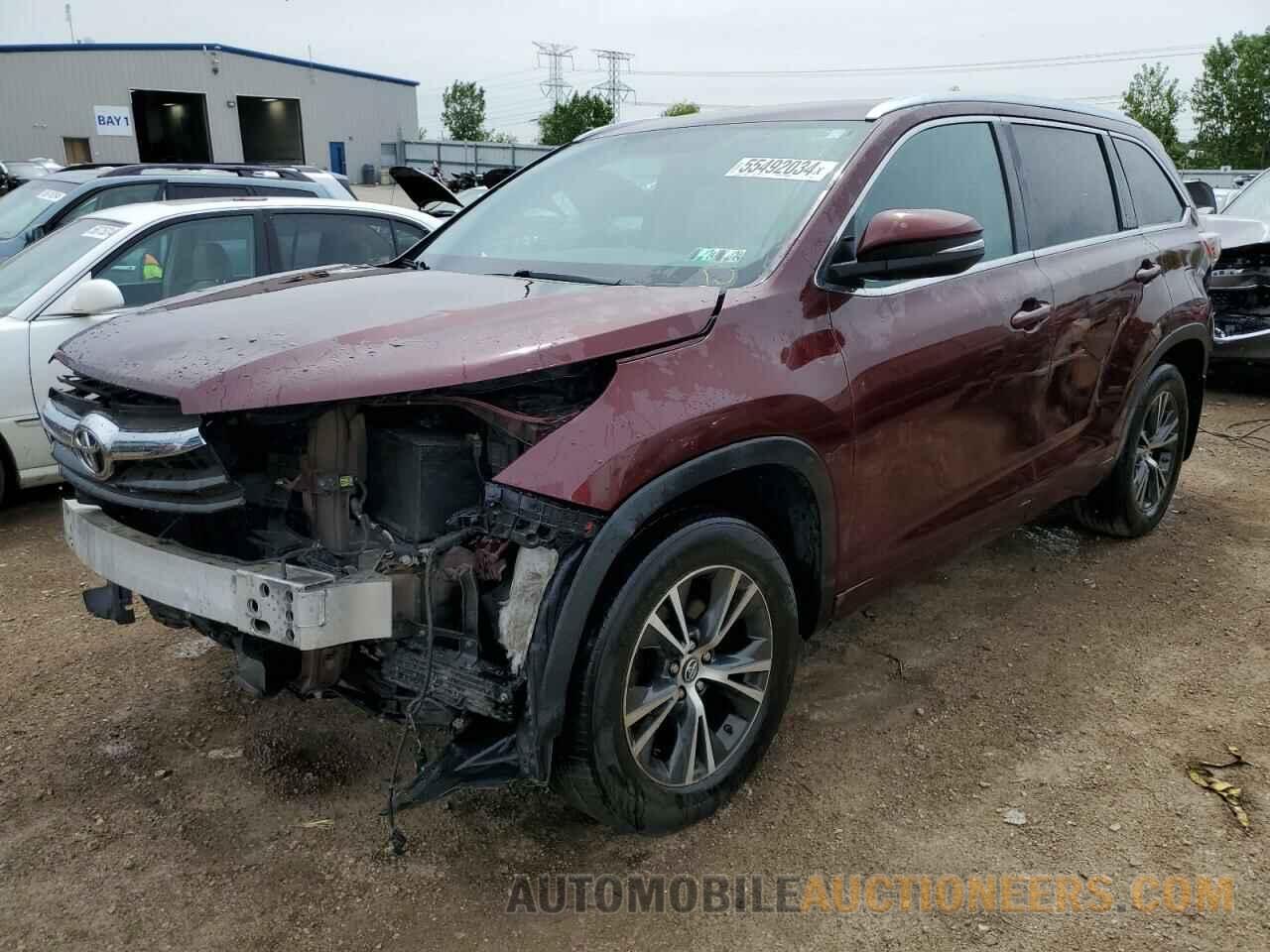 5TDJKRFH6GS296004 TOYOTA HIGHLANDER 2016