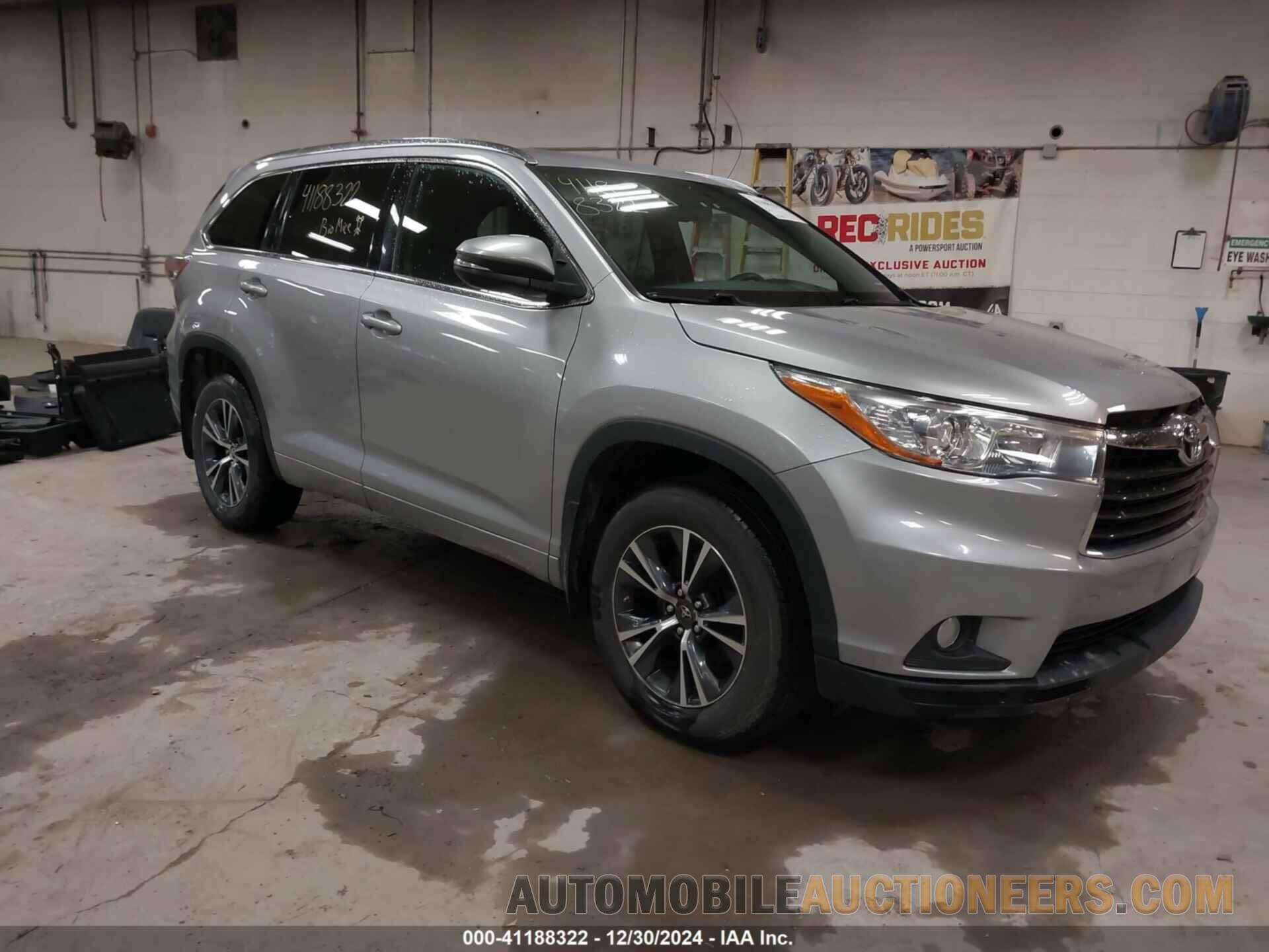 5TDJKRFH6GS334525 TOYOTA HIGHLANDER 2016