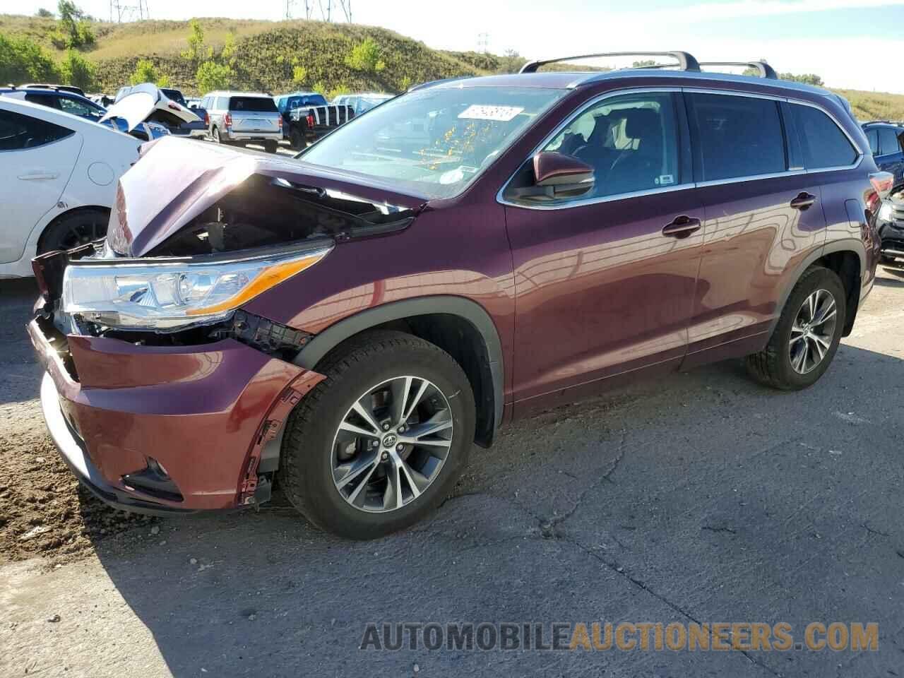 5TDJKRFH6GS338509 TOYOTA HIGHLANDER 2016