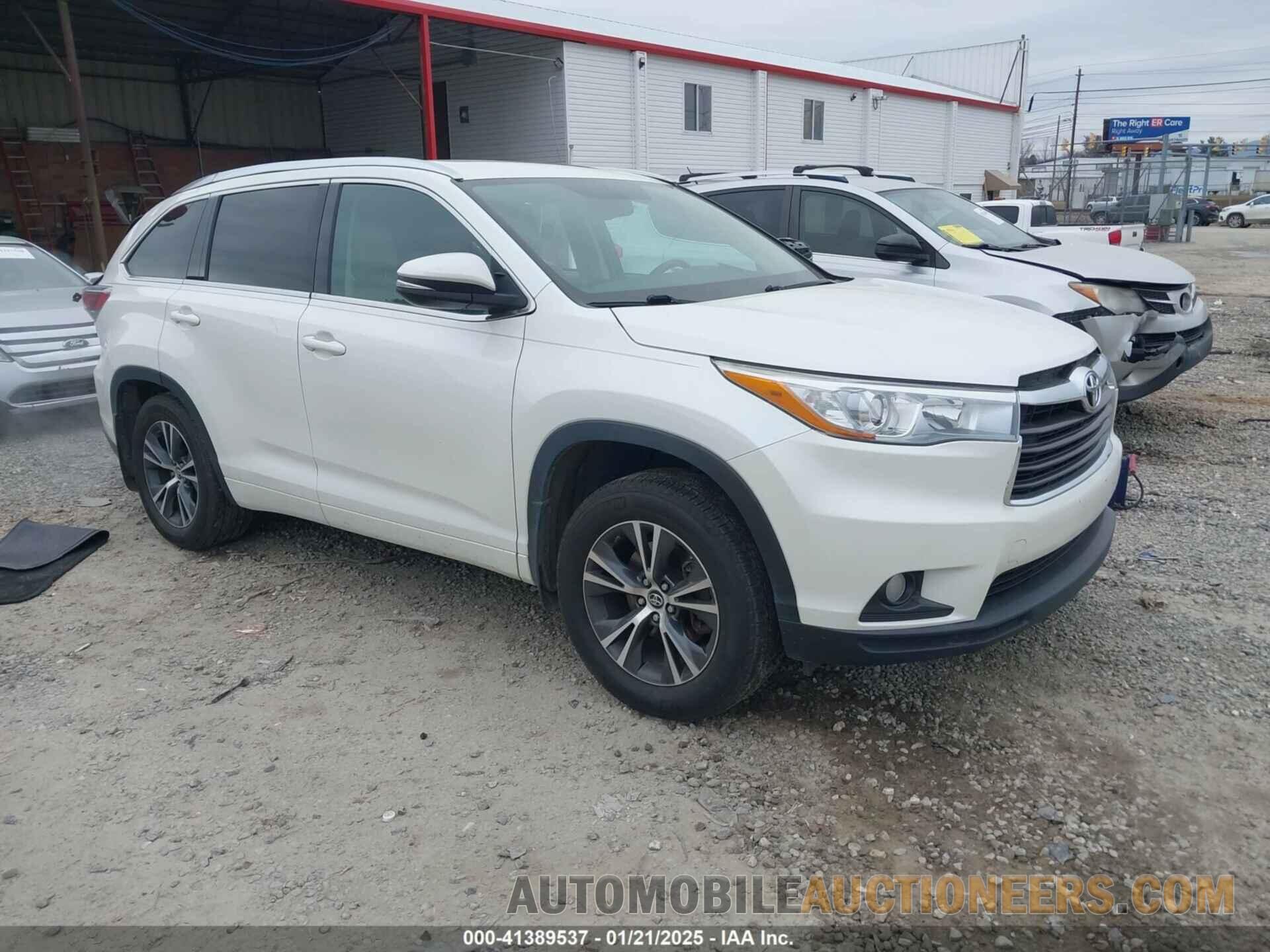 5TDJKRFH6GS349462 TOYOTA HIGHLANDER 2016