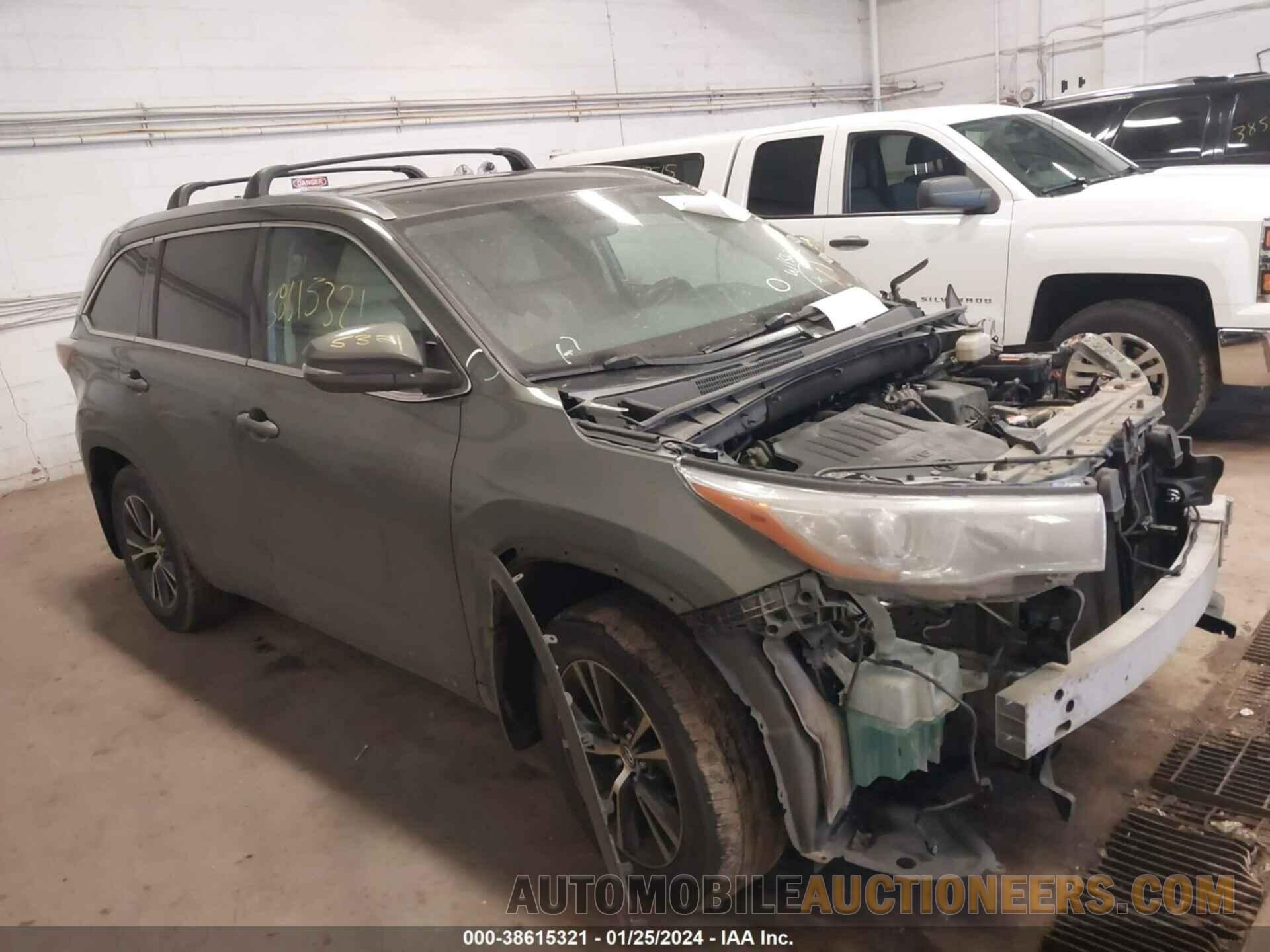 5TDJKRFH6GS354841 TOYOTA HIGHLANDER 2016