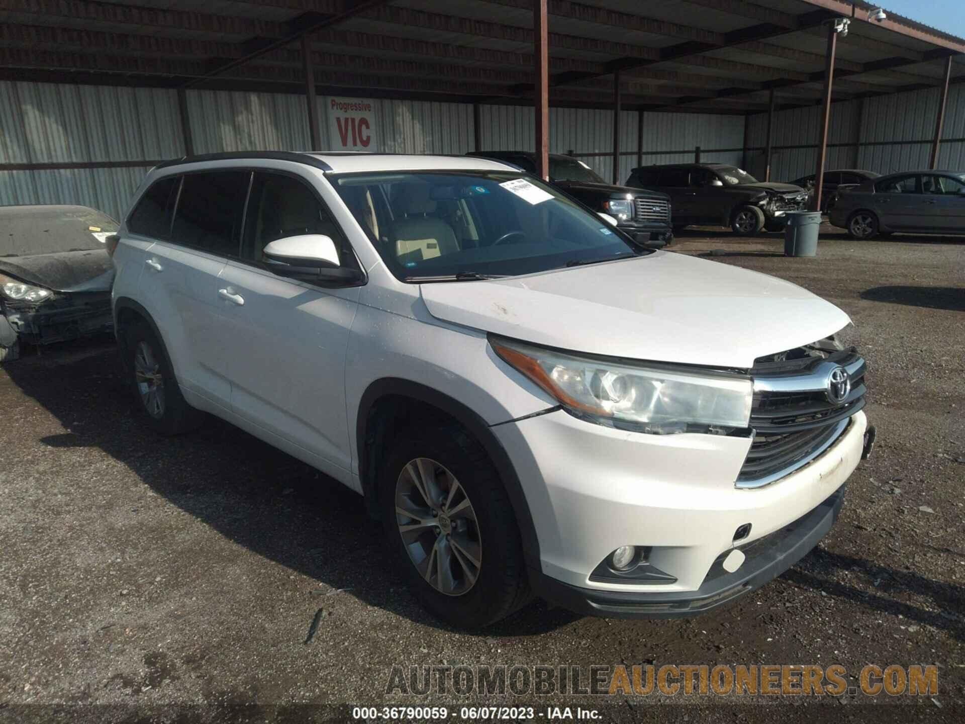 5TDJKRFH7FS121341 TOYOTA HIGHLANDER 2015