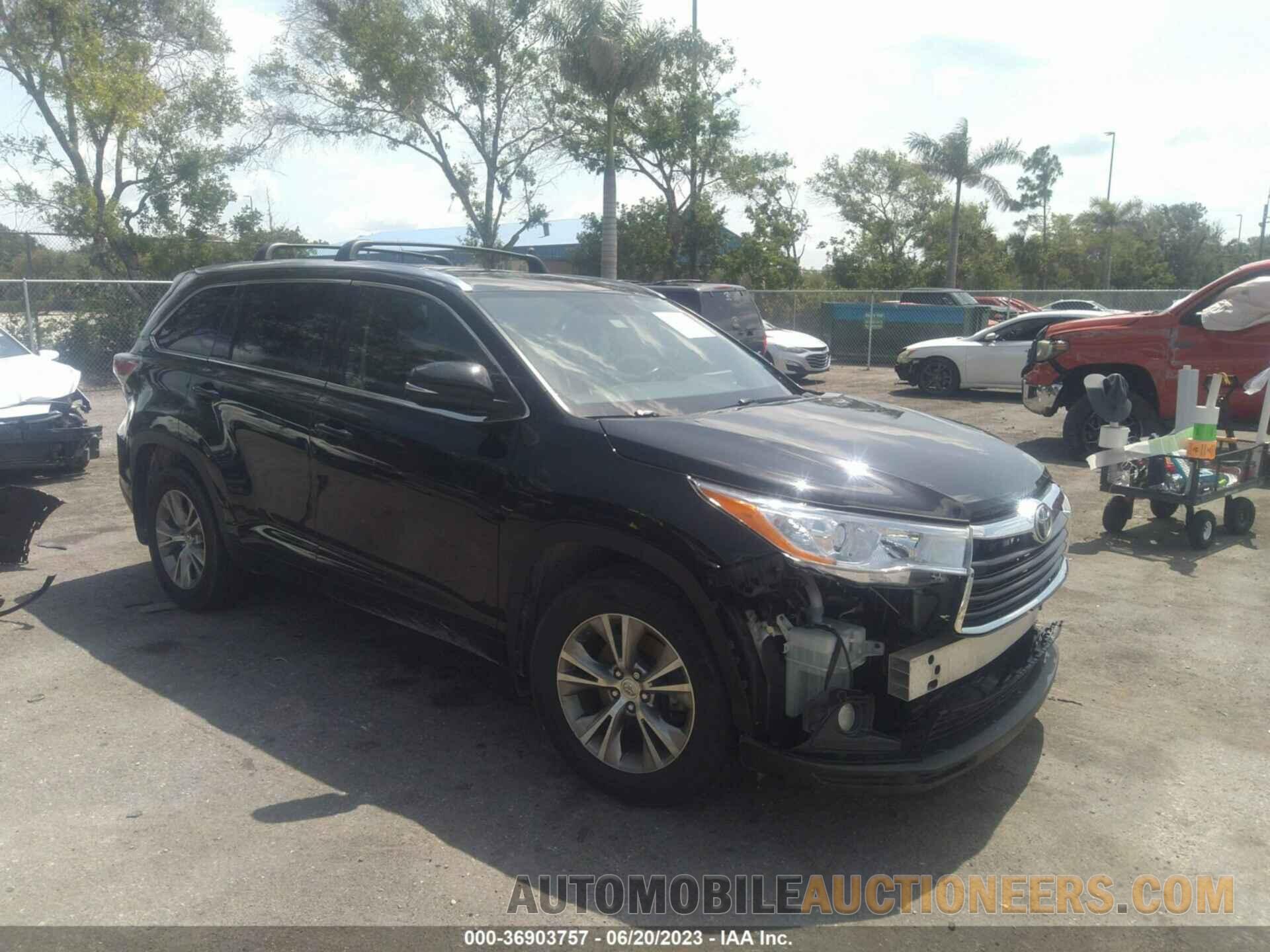 5TDJKRFH7FS145901 TOYOTA HIGHLANDER 2015