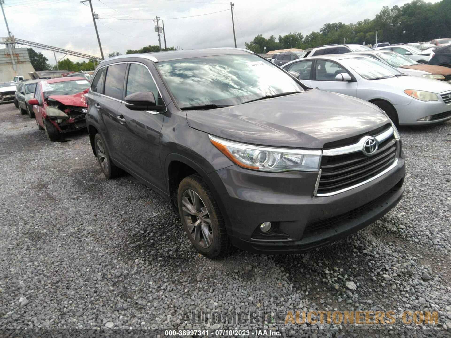 5TDJKRFH7FS159376 TOYOTA HIGHLANDER 2015