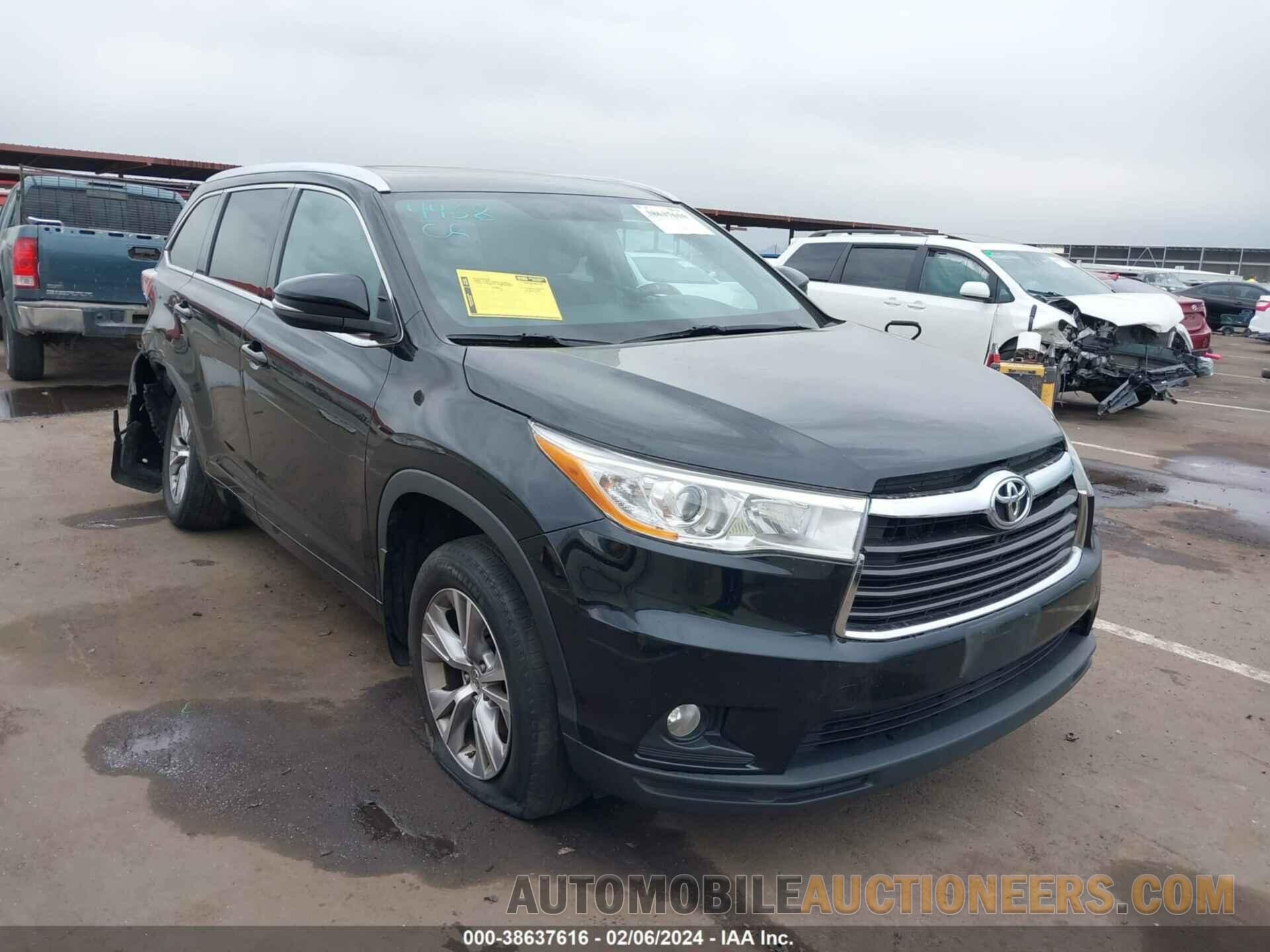 5TDJKRFH7FS214912 TOYOTA HIGHLANDER 2015