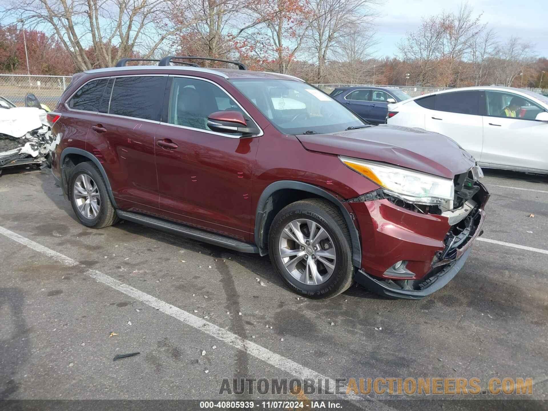 5TDJKRFH7FS215722 TOYOTA HIGHLANDER 2015